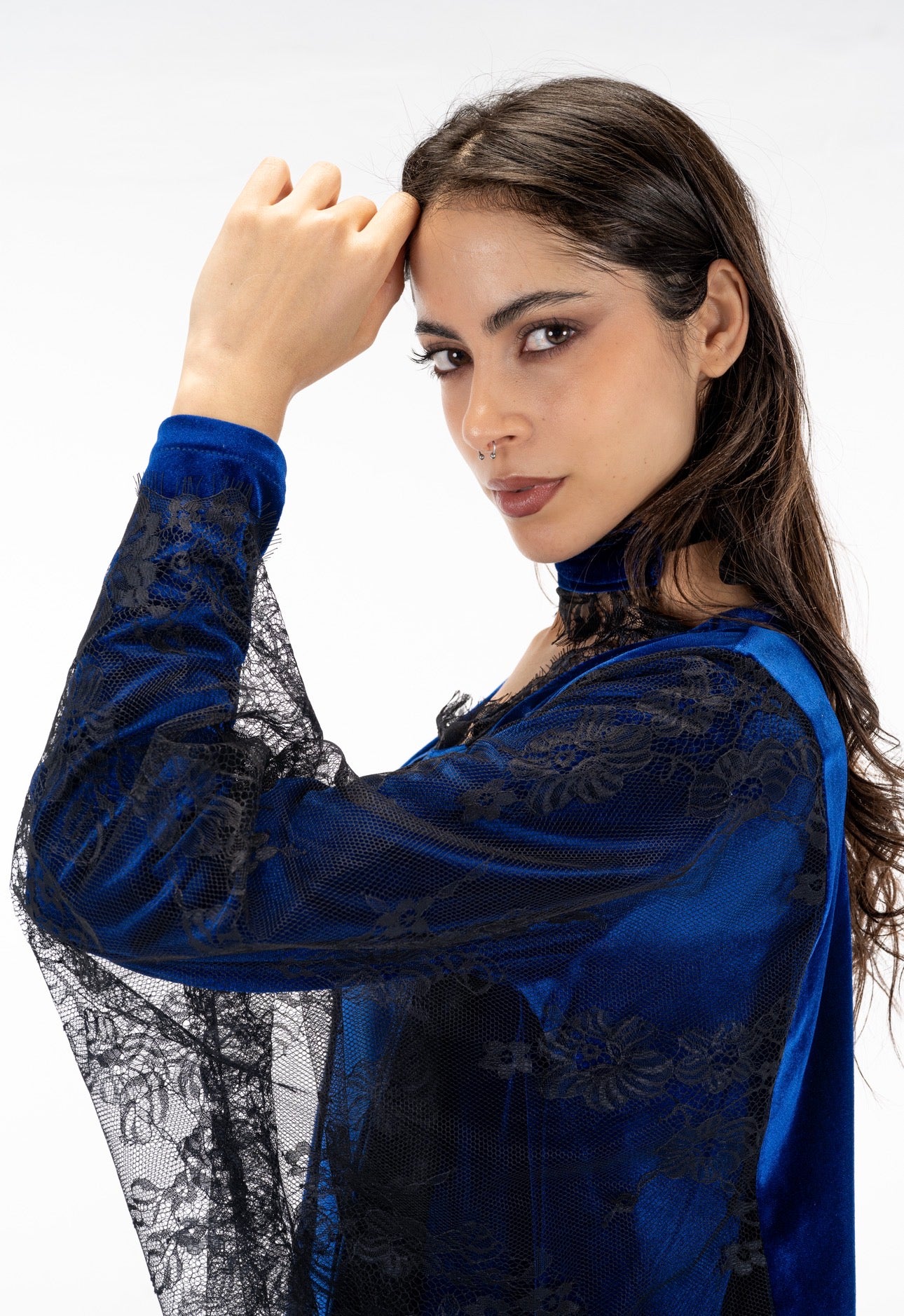 Layaal velvet dantell dress set