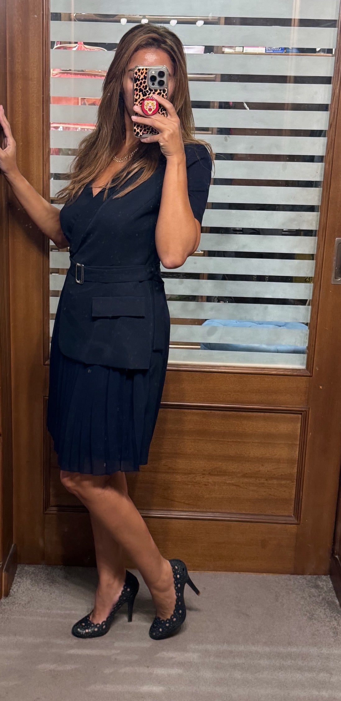 Navy short dress