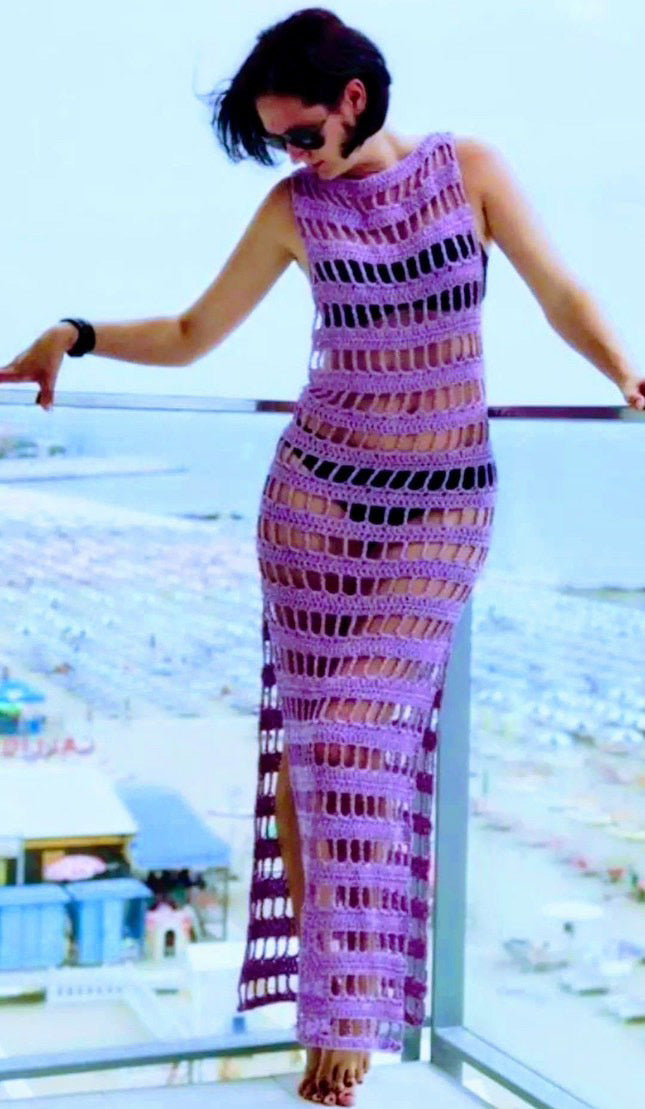 Violet long cover up