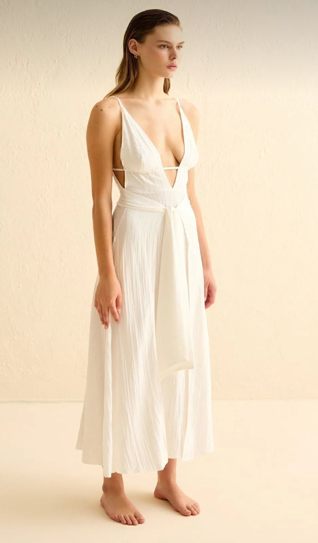 White cover up dress