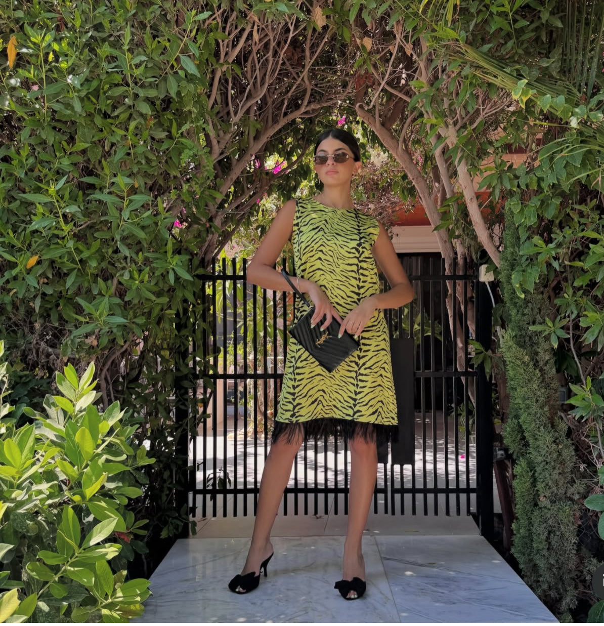 Animal print shirt dress