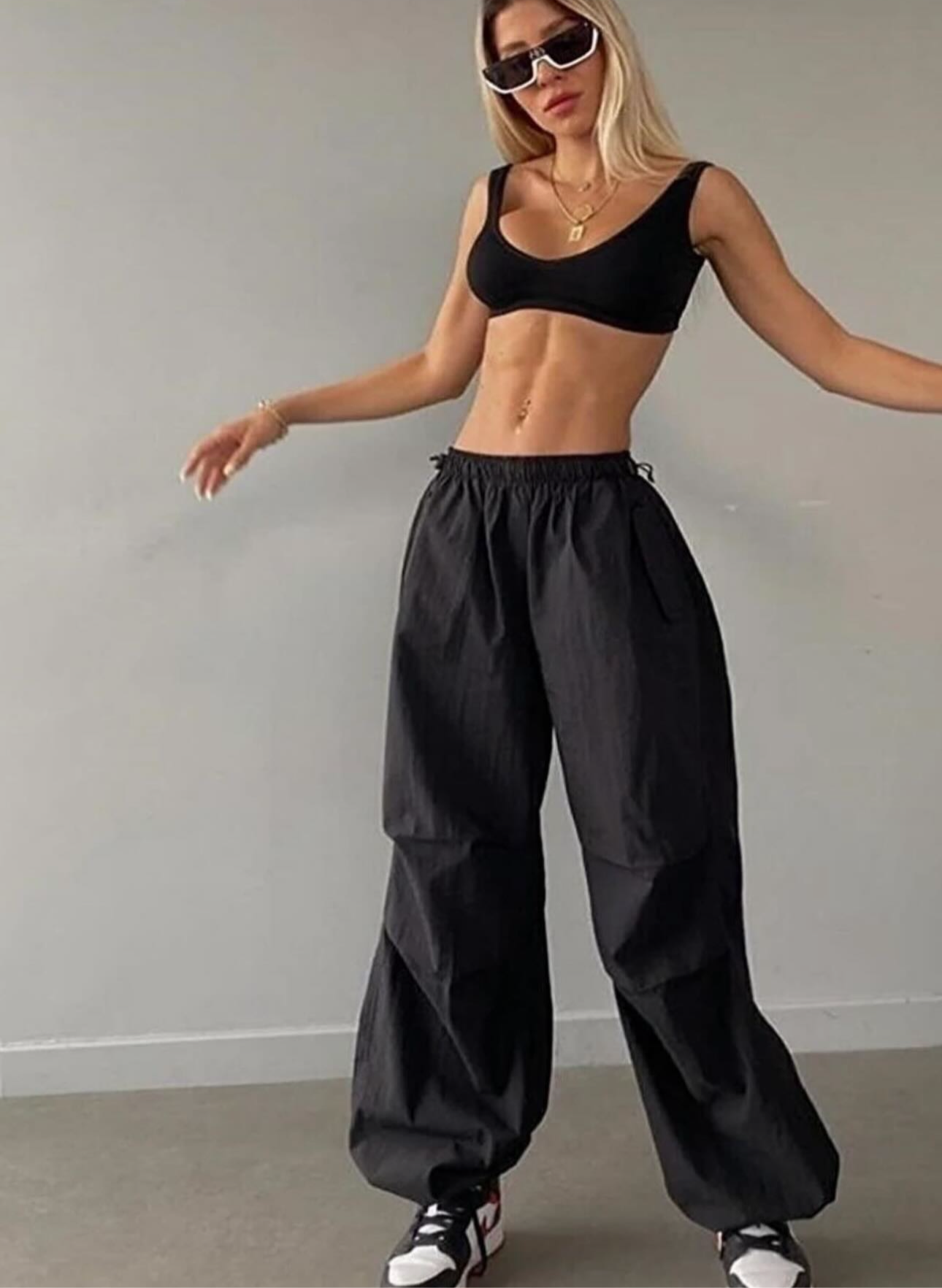 Black balloon pant