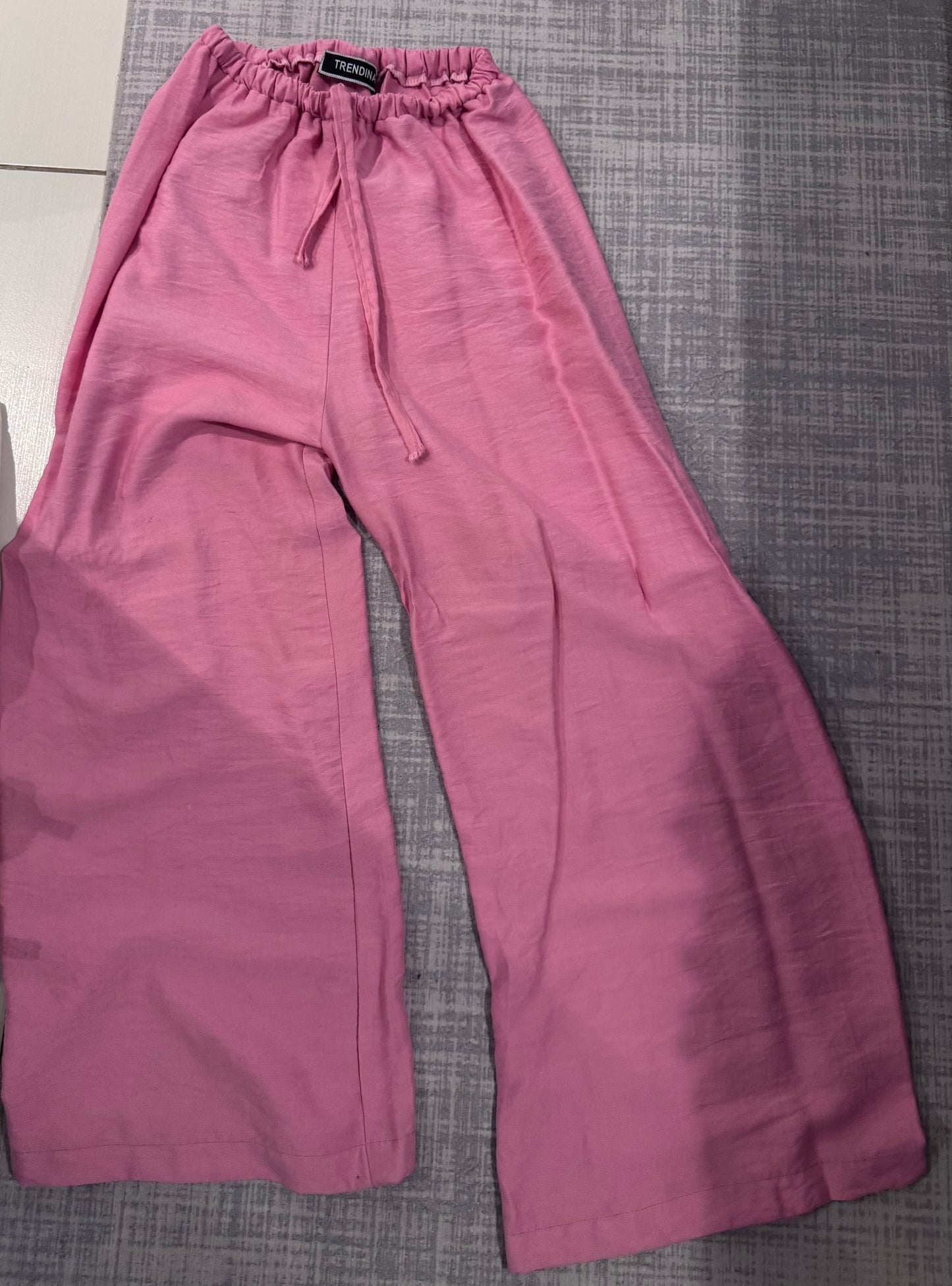 Pink linen pant