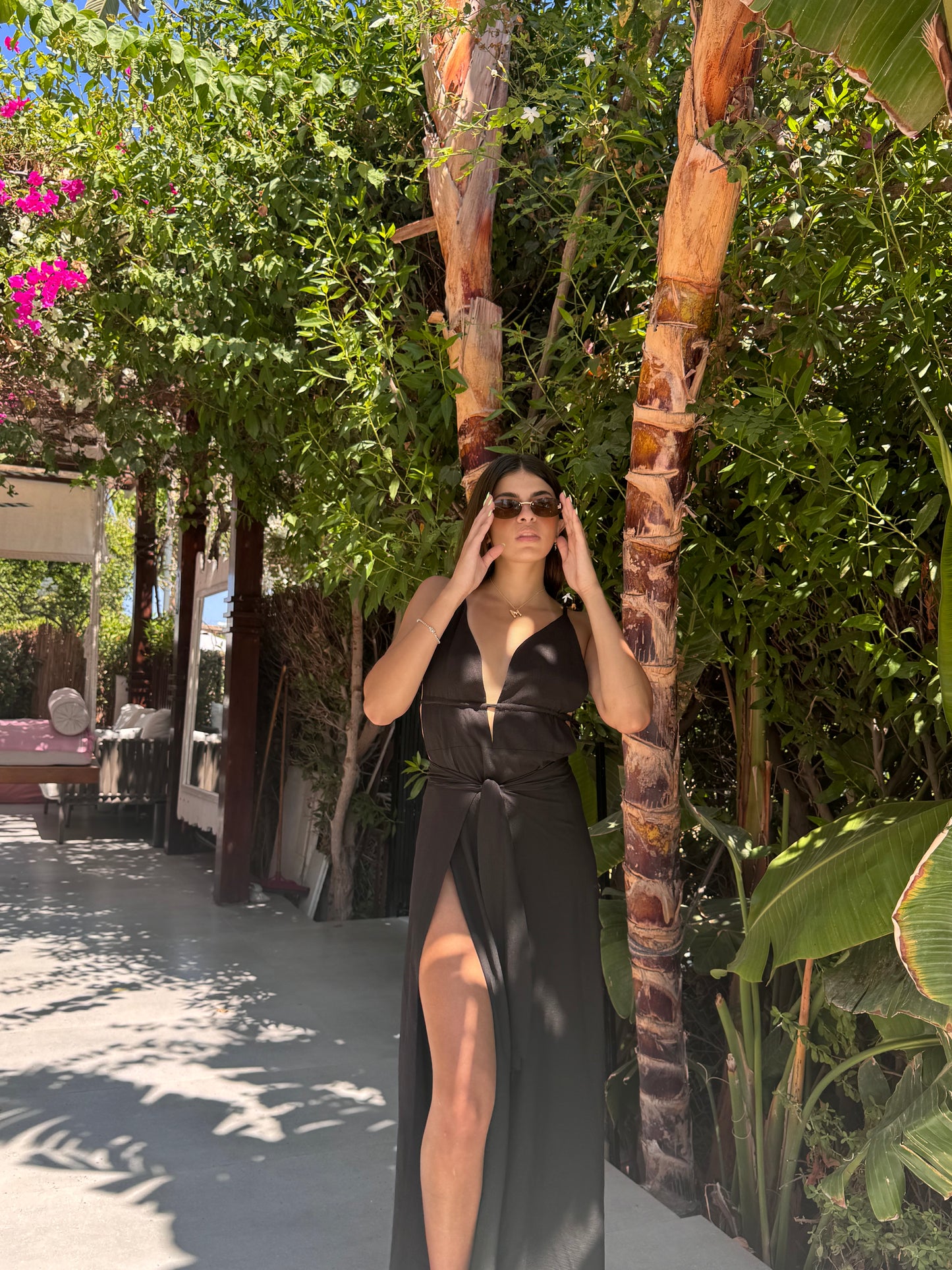 Black cover up dress