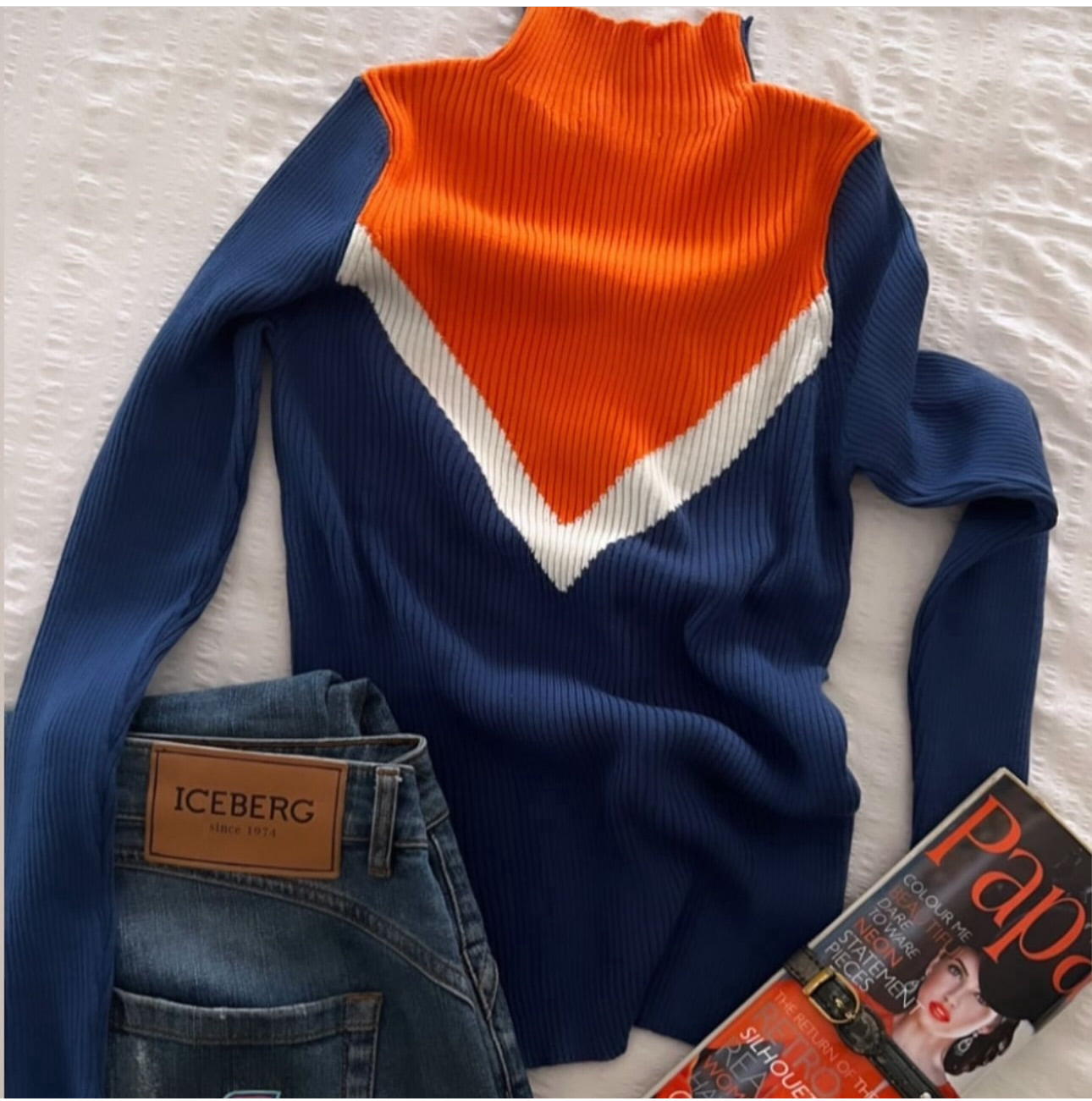 Bold colors, cozy vibes. The perfect pullover for any day