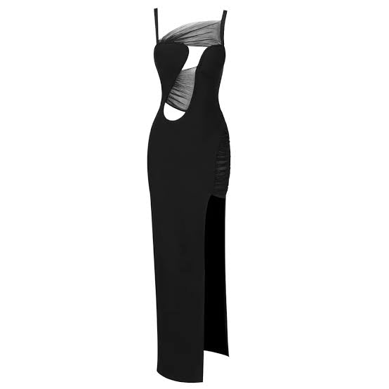 Black cut out dress