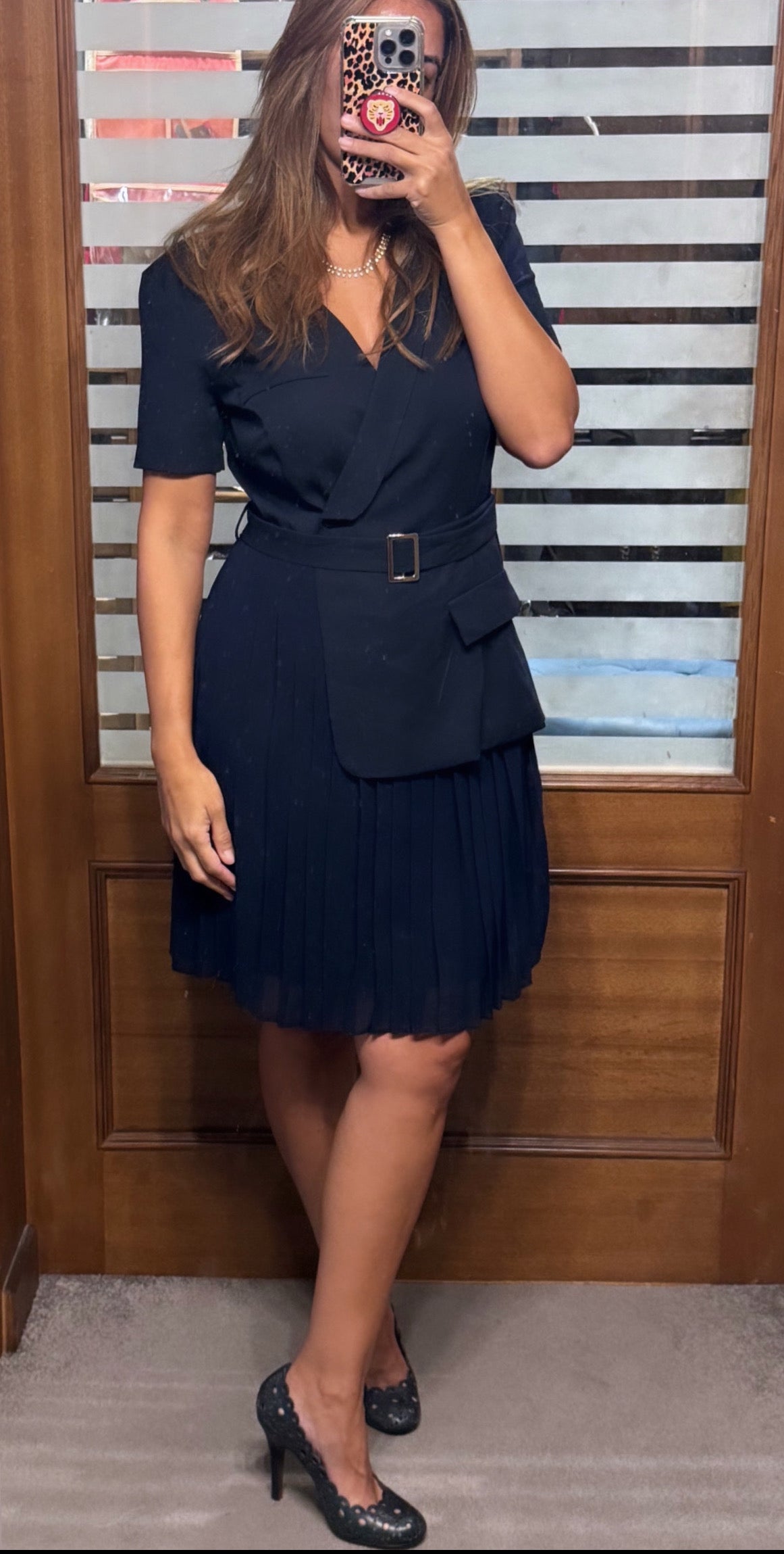 Navy short dress