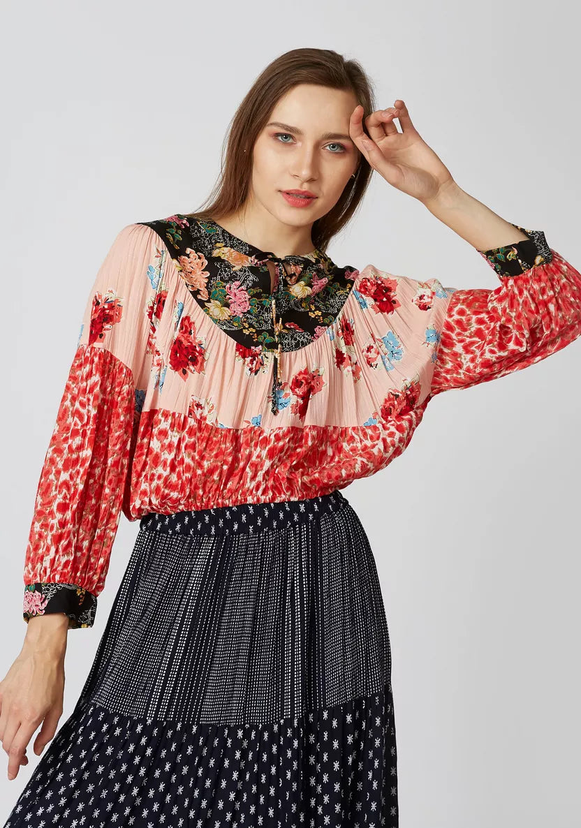 Flower patch blouse