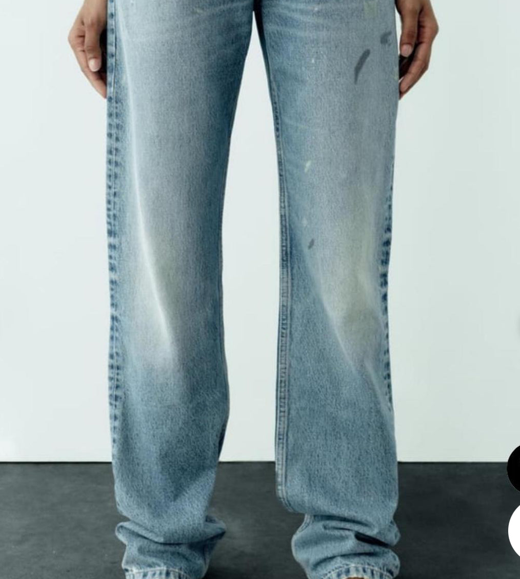 Zara low rise TRF boyfriend jeans