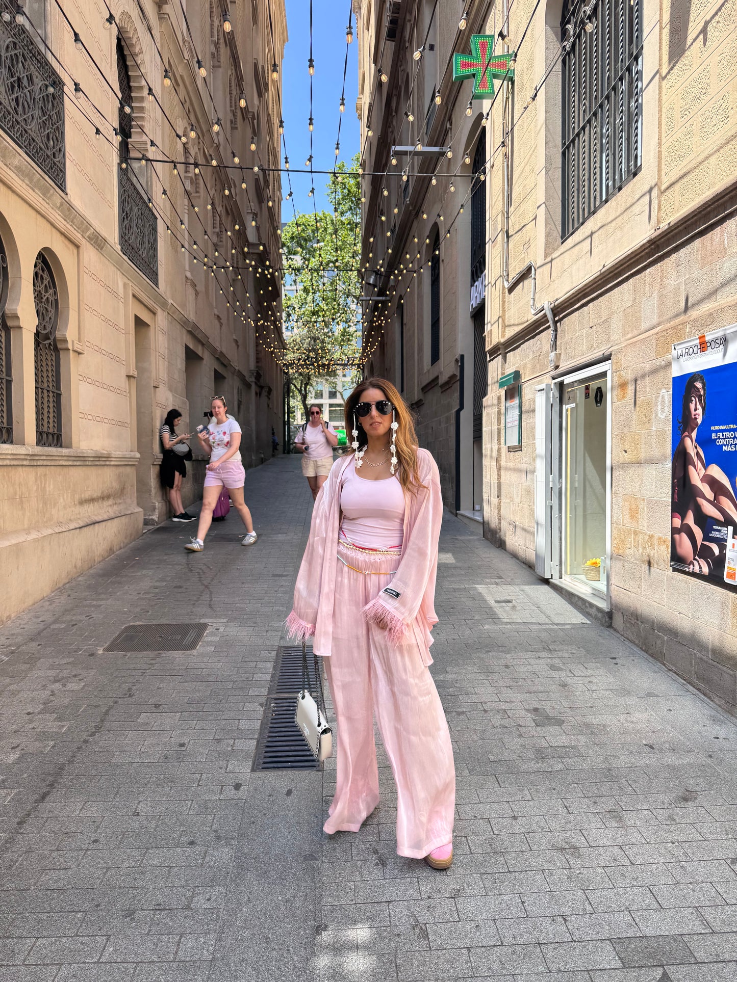 Shimmer chiffon rose set