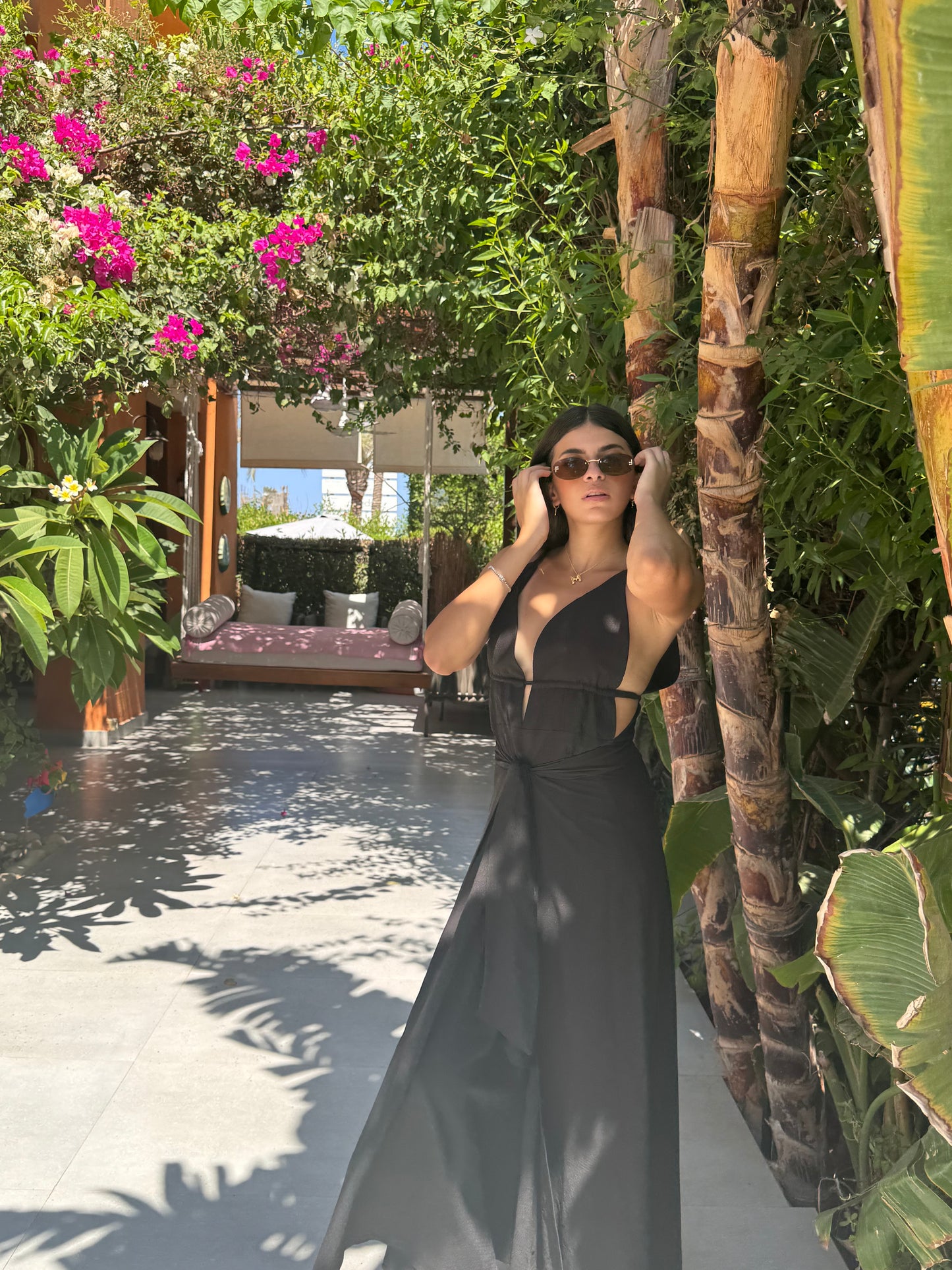Black cover up dress