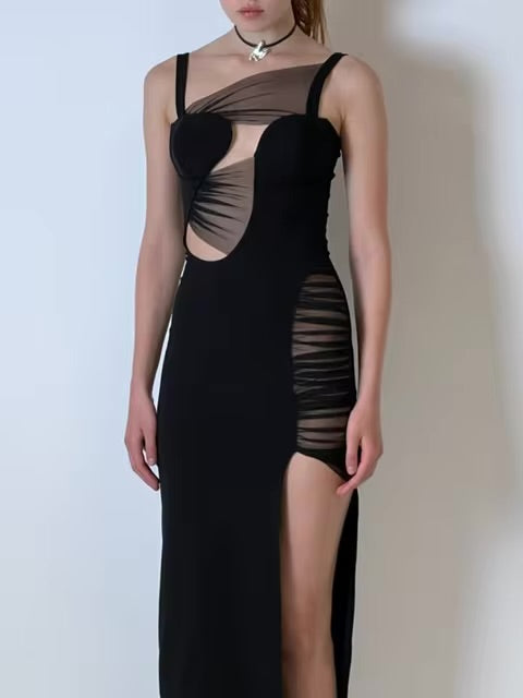Black cut out dress