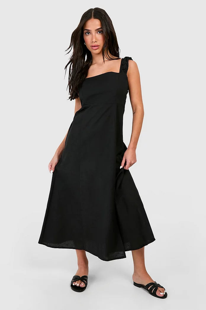 Black midi dress