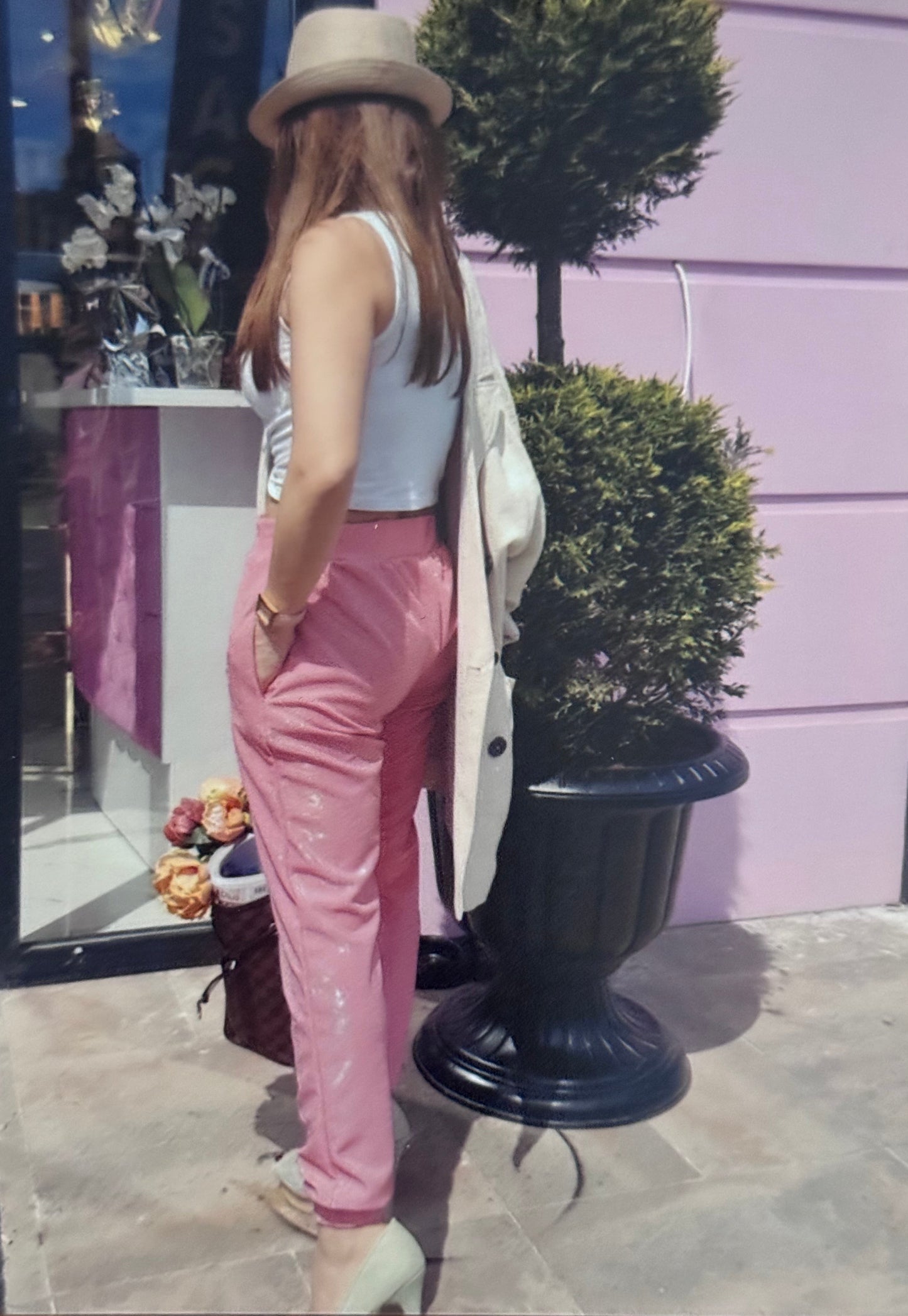 Pink glittery pant