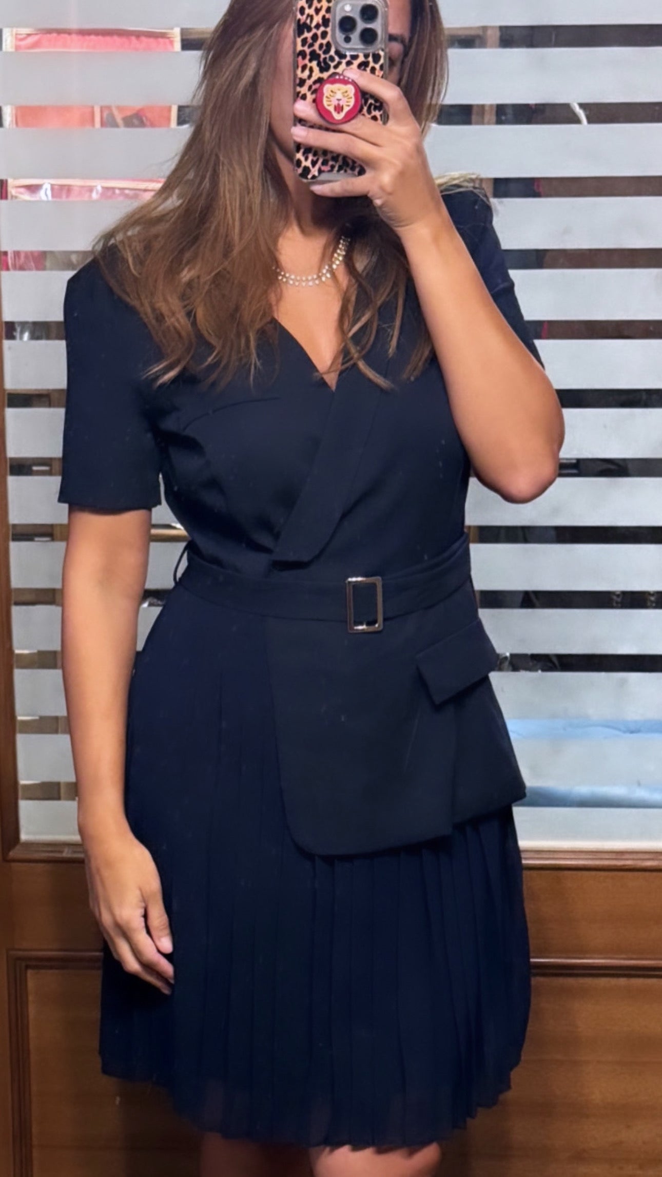 Navy short dress