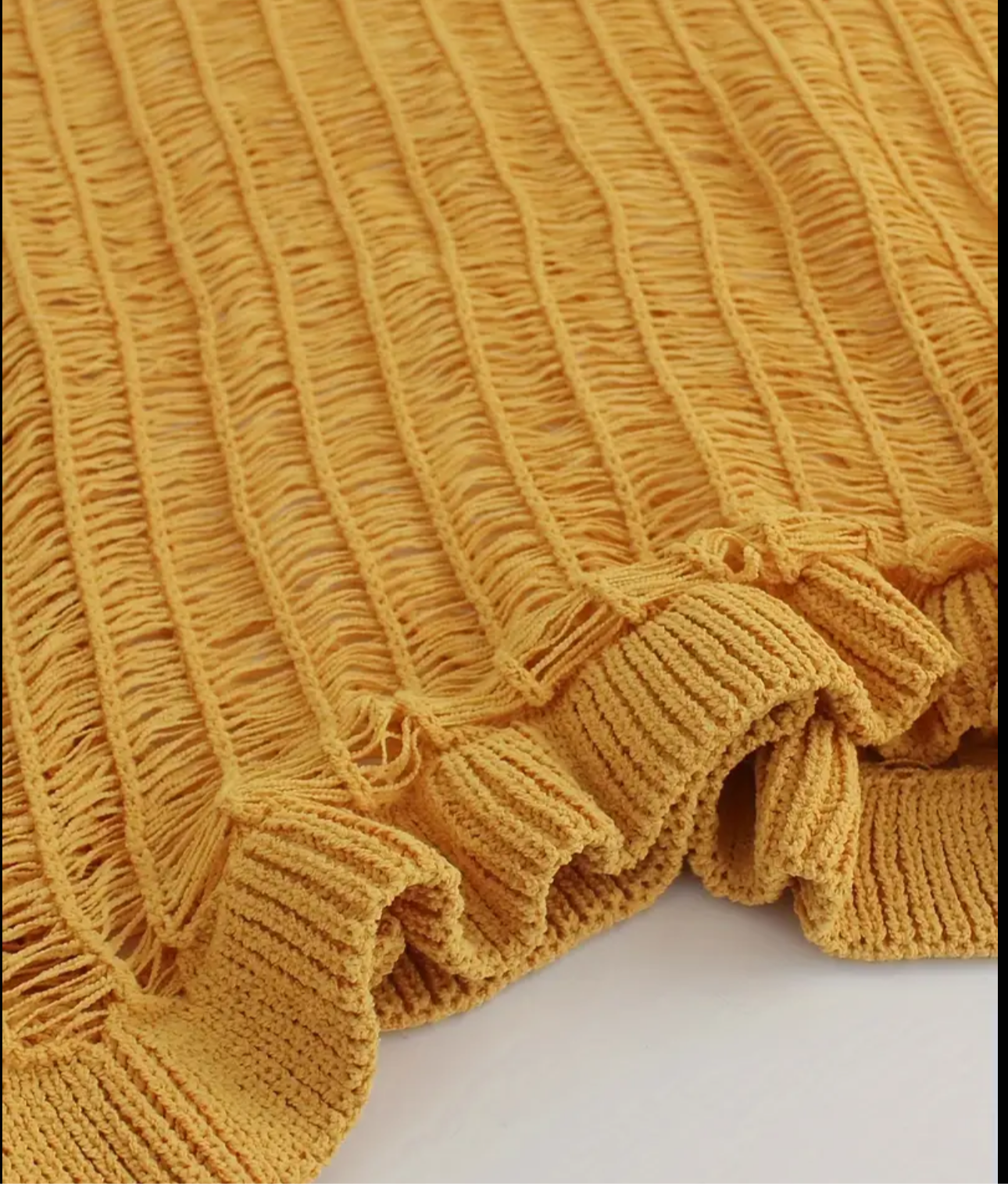 Crochet yellow beach dress