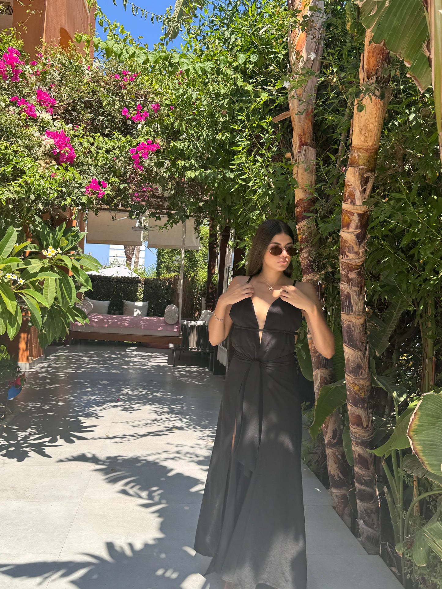 Black cover up dress