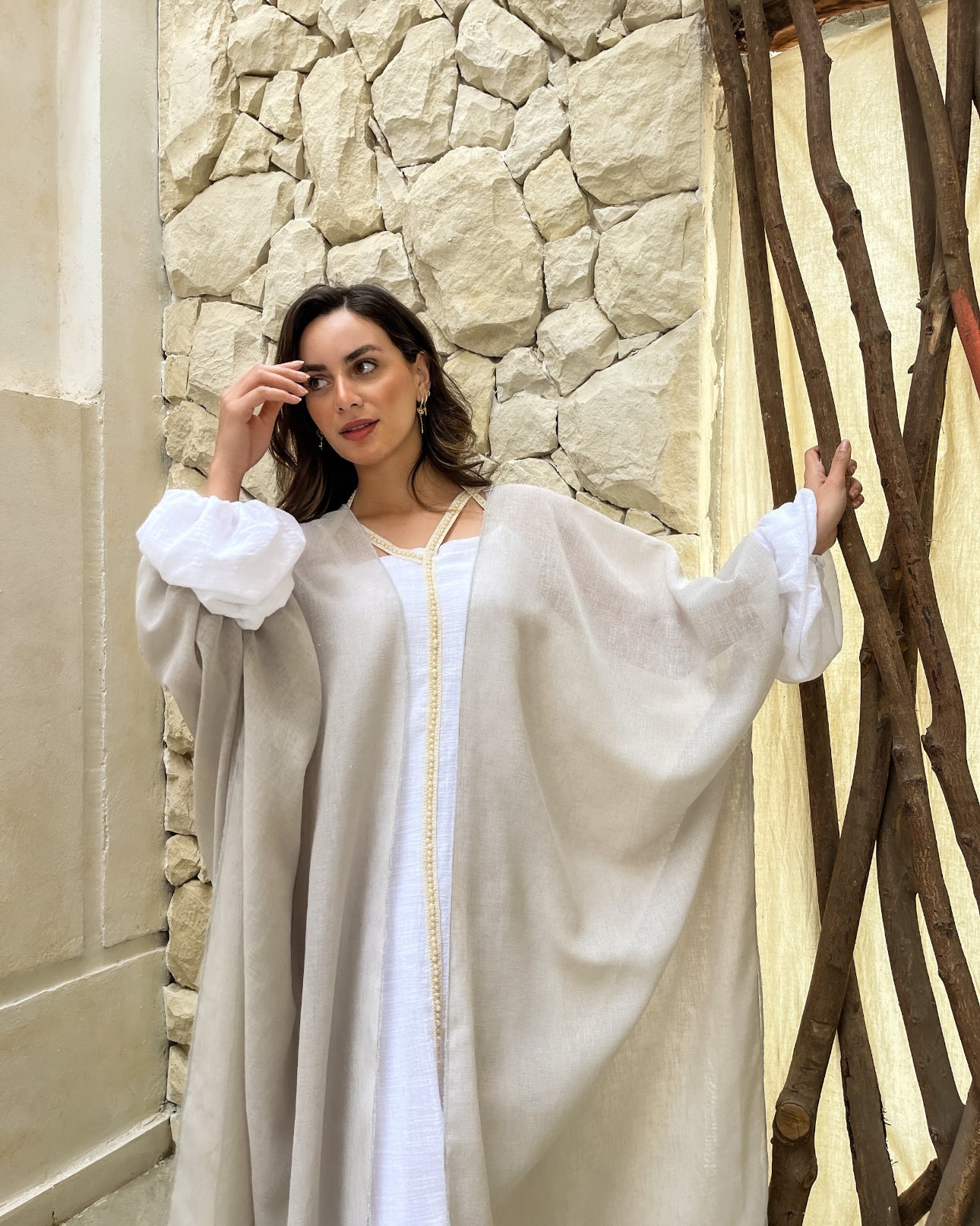 Pure linen kuftan