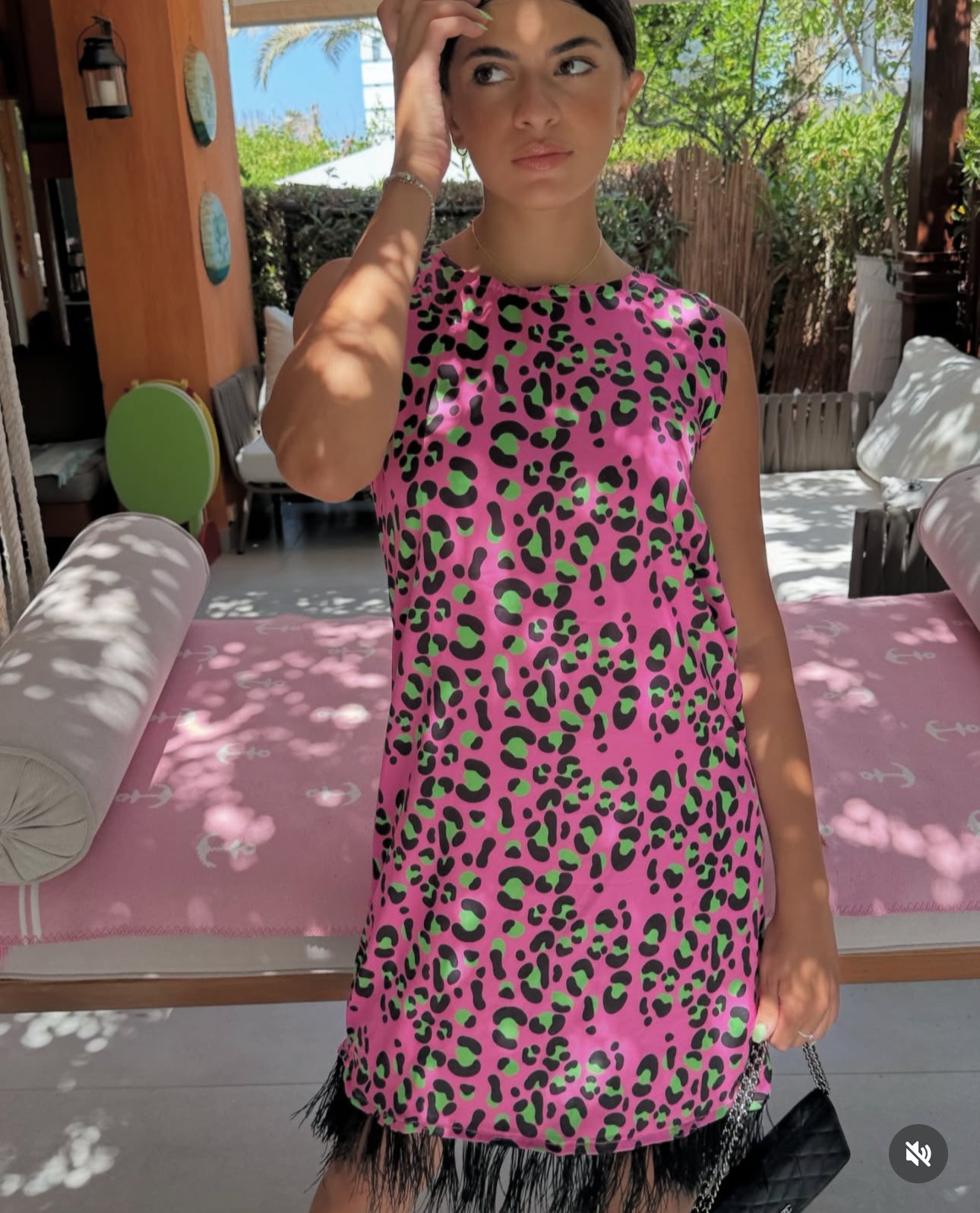 Animal print shirt dress