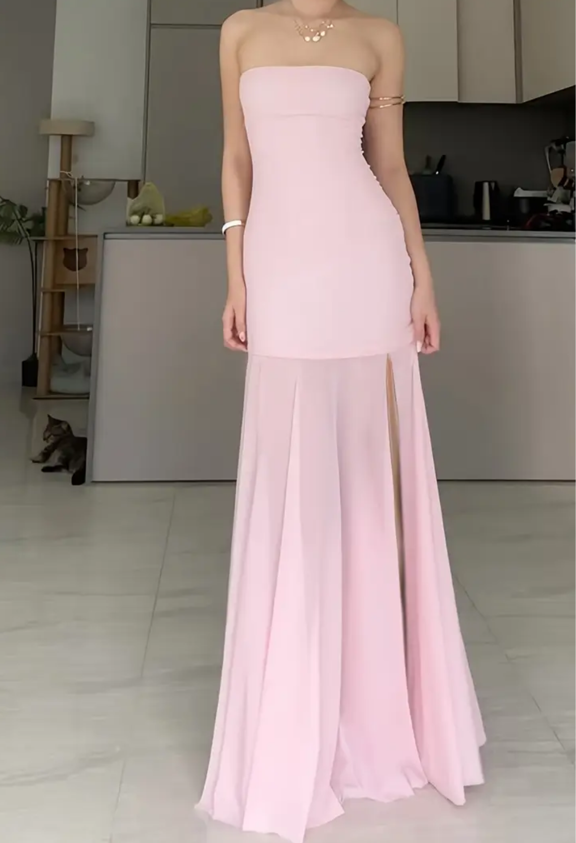 Tube dress strapless
