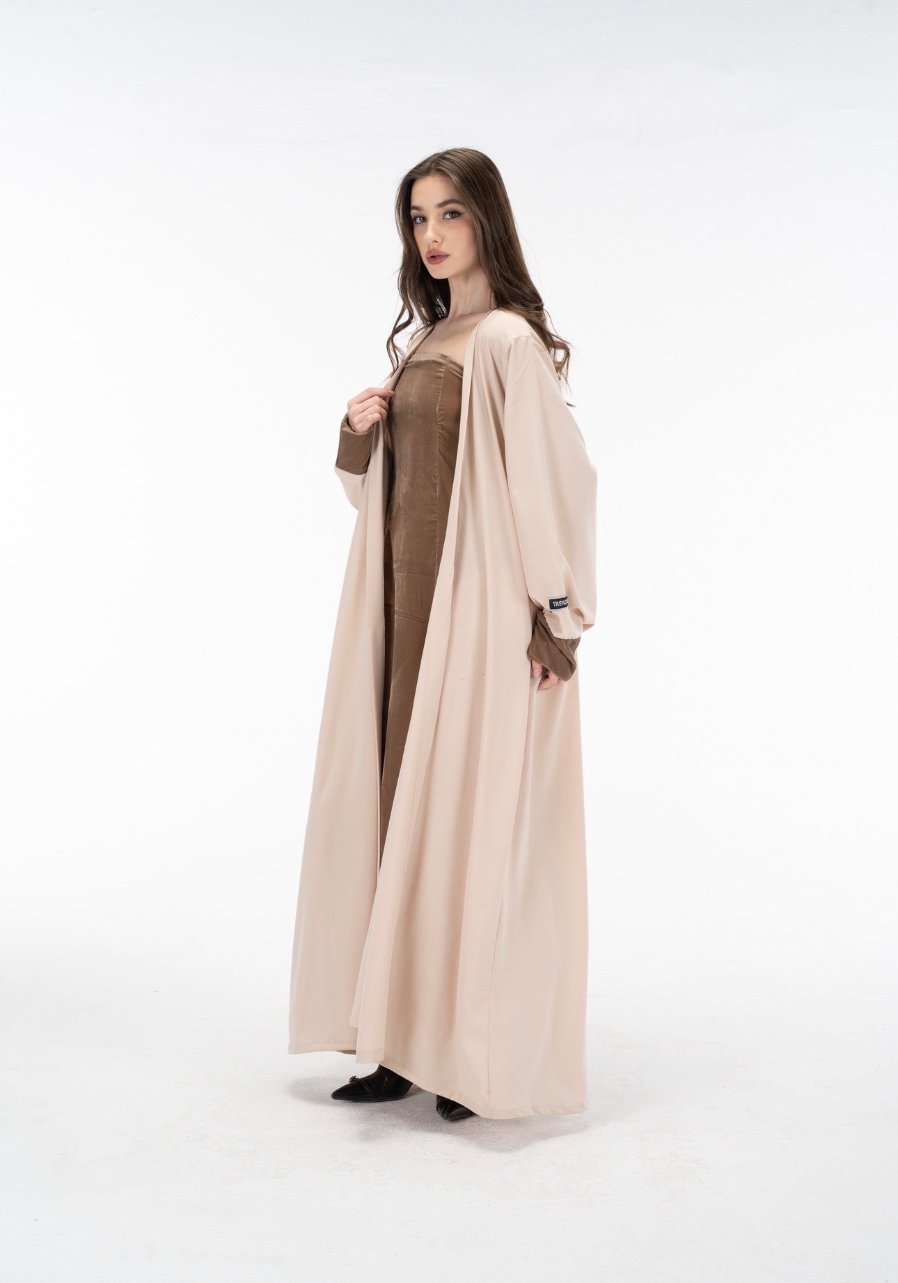 Velvet crepe dress set