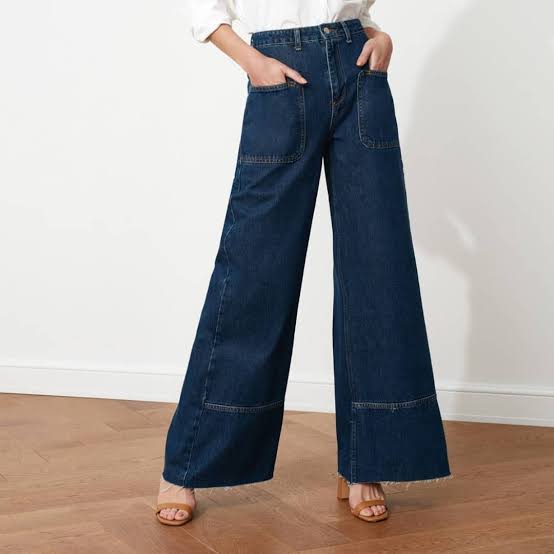 Wide leg denim