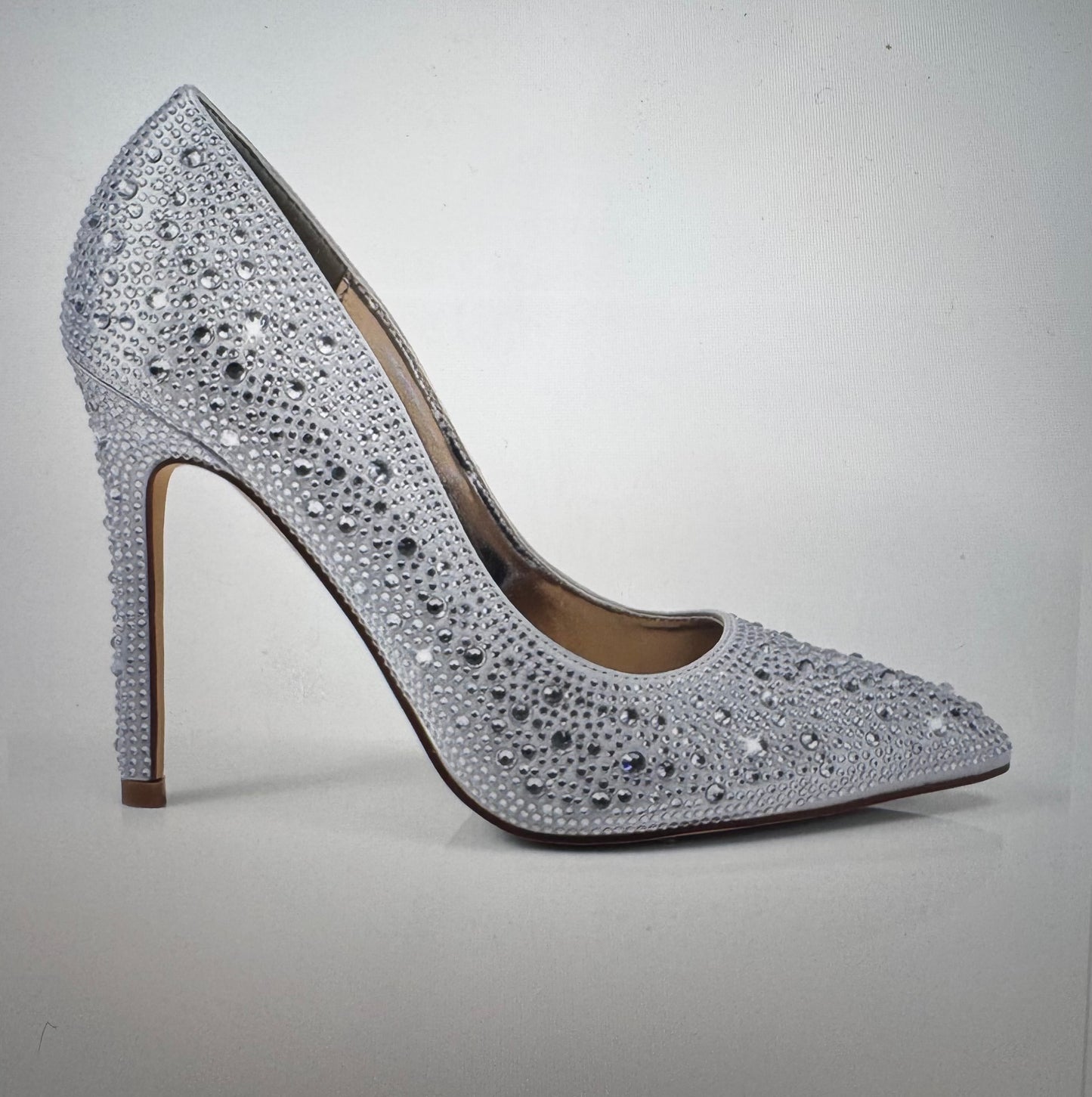 Silver Rhinestone heels