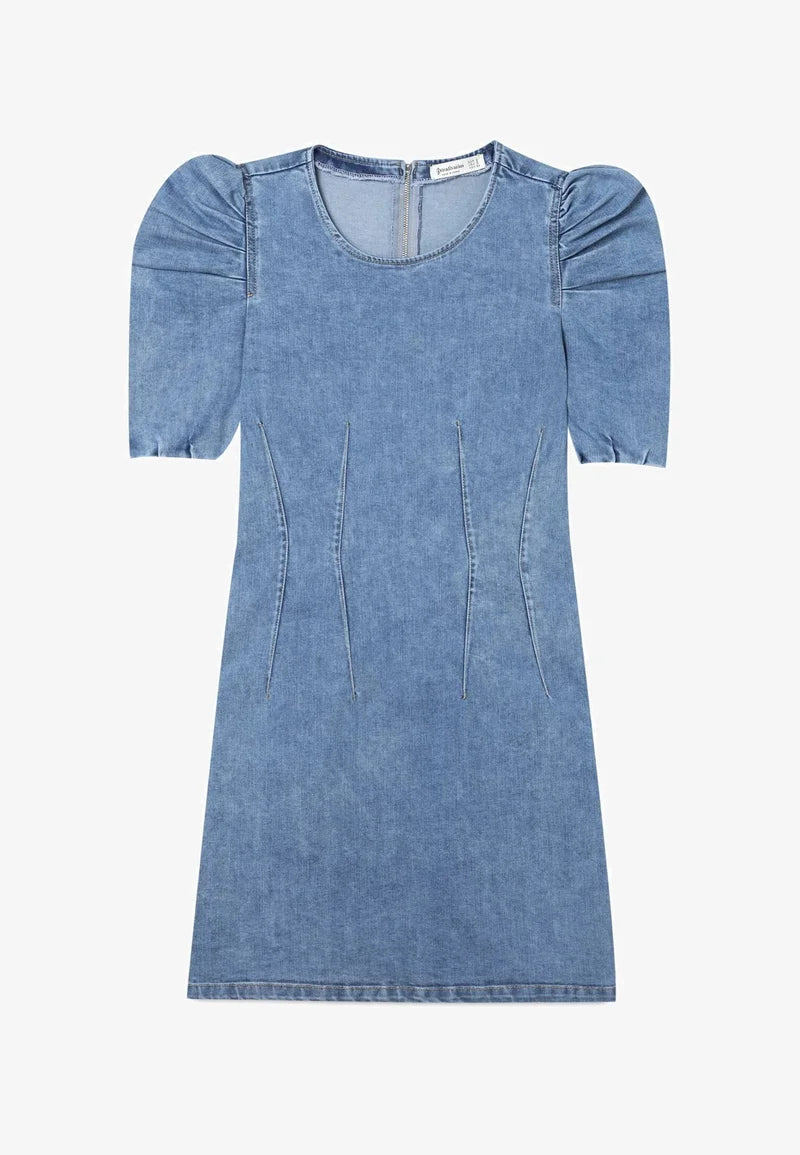 Denim short tight dress