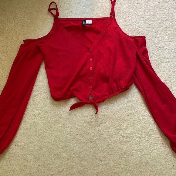 Red crop top