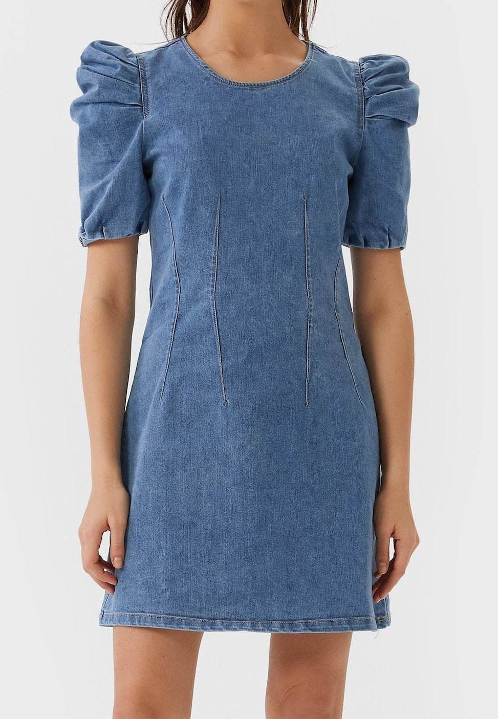 Denim short tight dress
