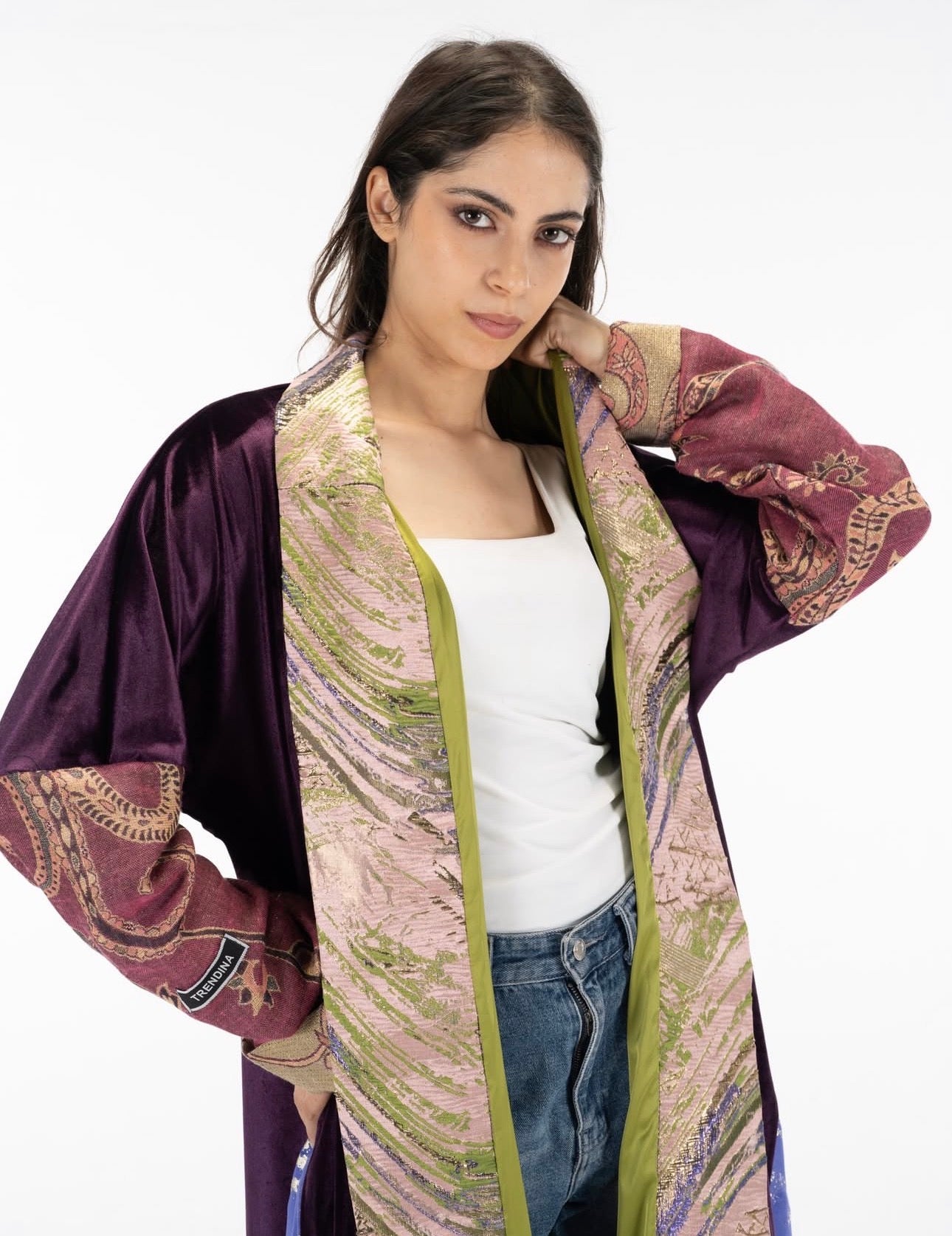 Multi color and material kuftan