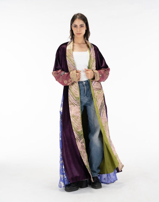 Multi color and material kuftan
