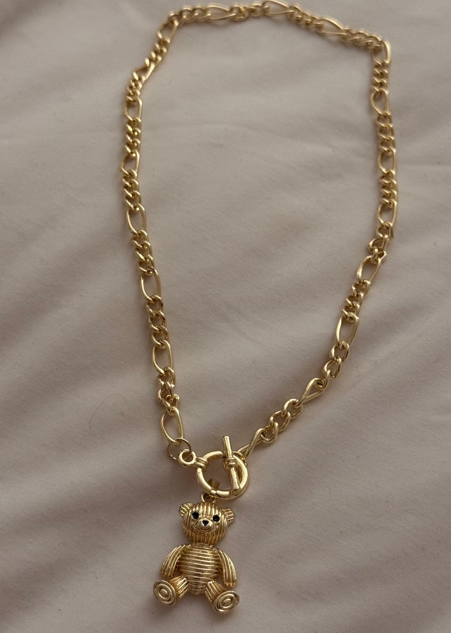 Gold Teddy with chain