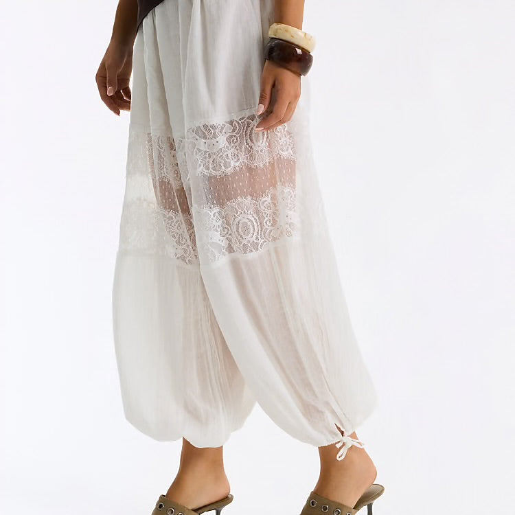 Lace balloon pant