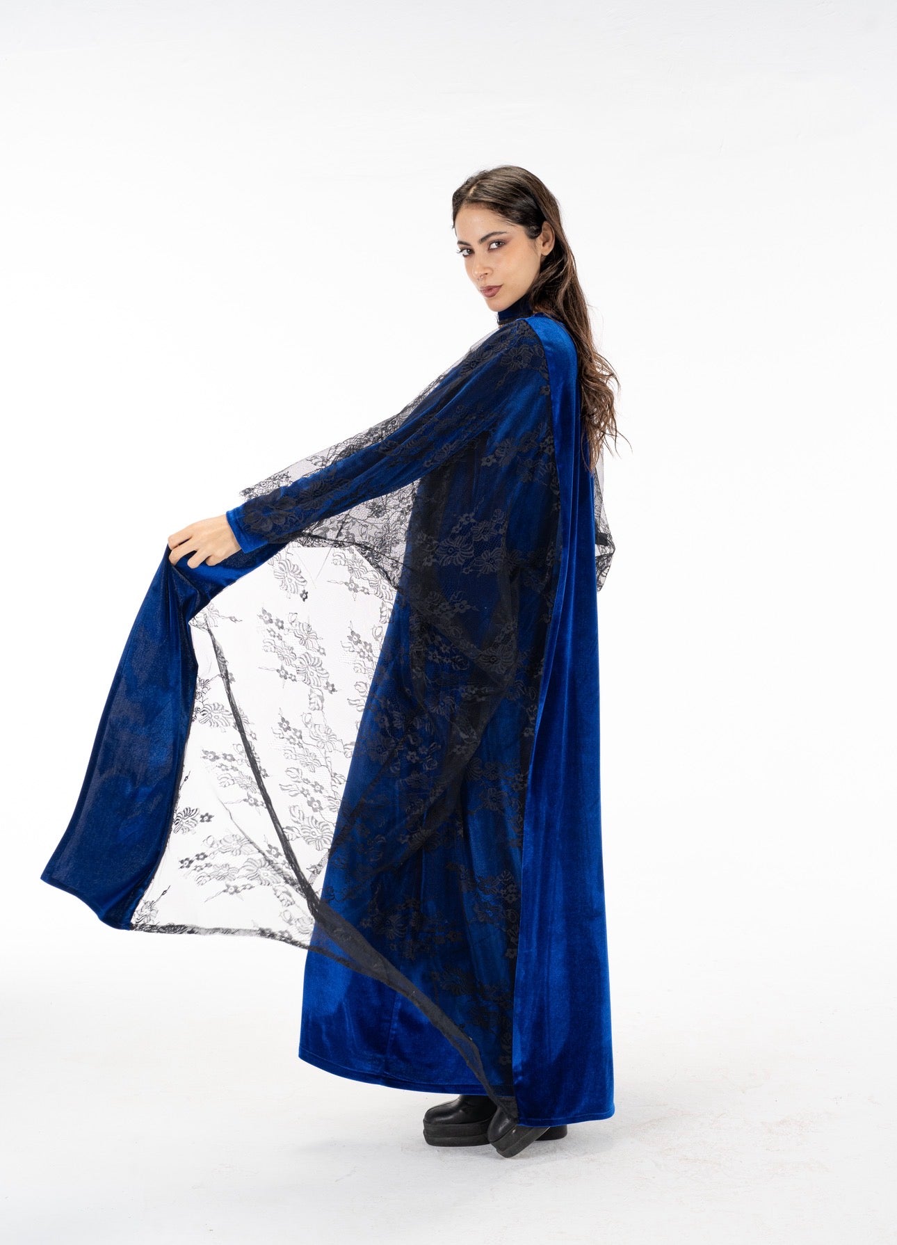 Layaal velvet dantell dress set