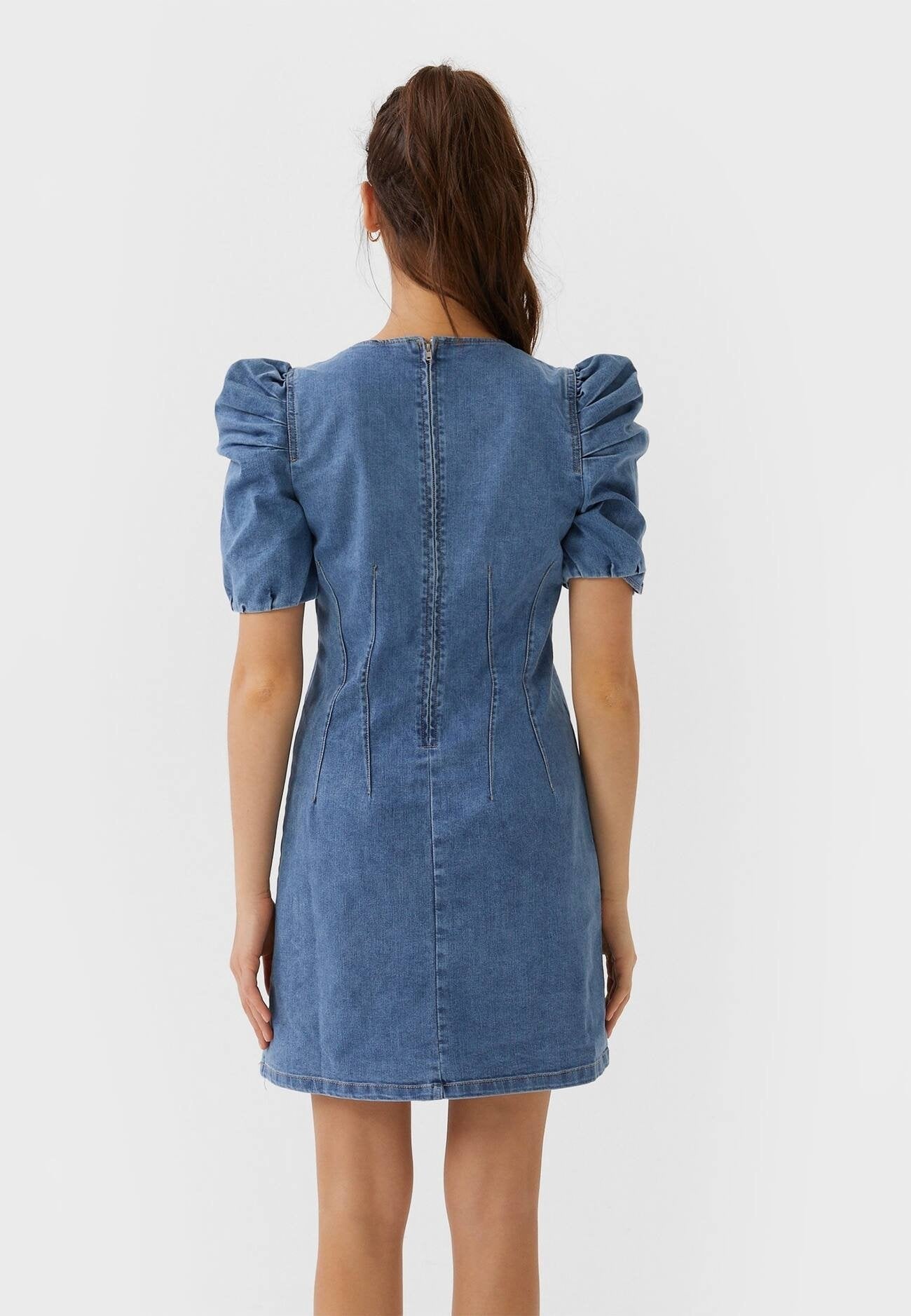 Denim short tight dress