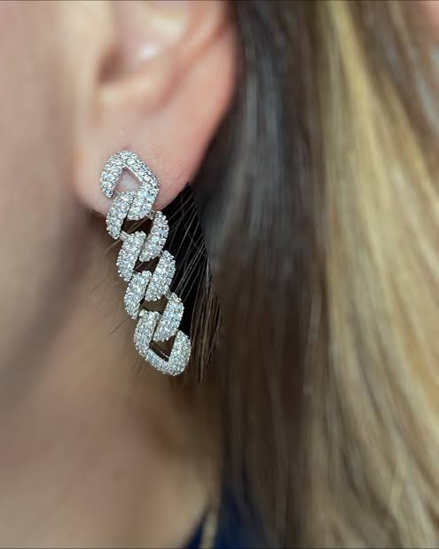 Cuban link earring
