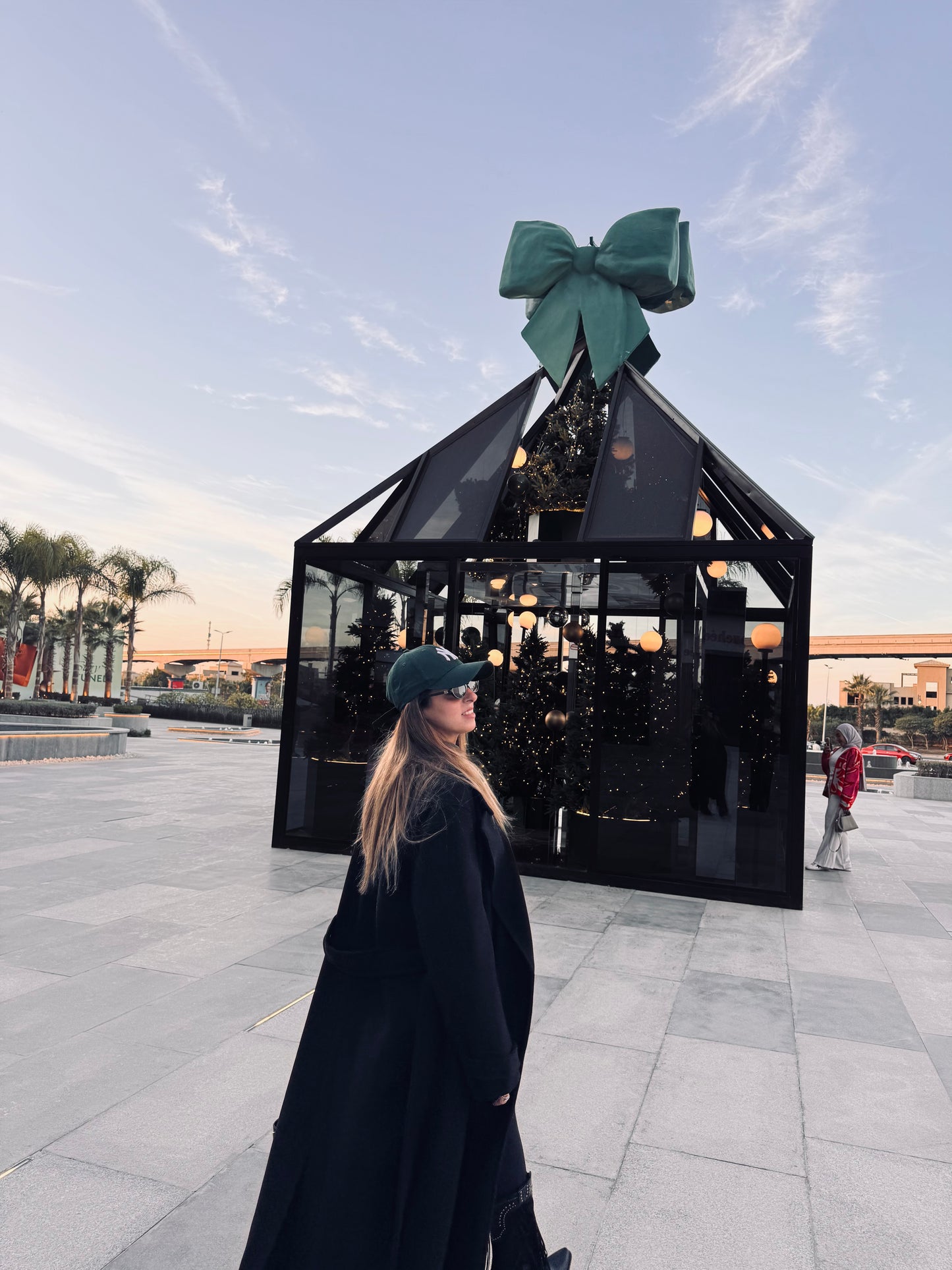 Black wool long coat