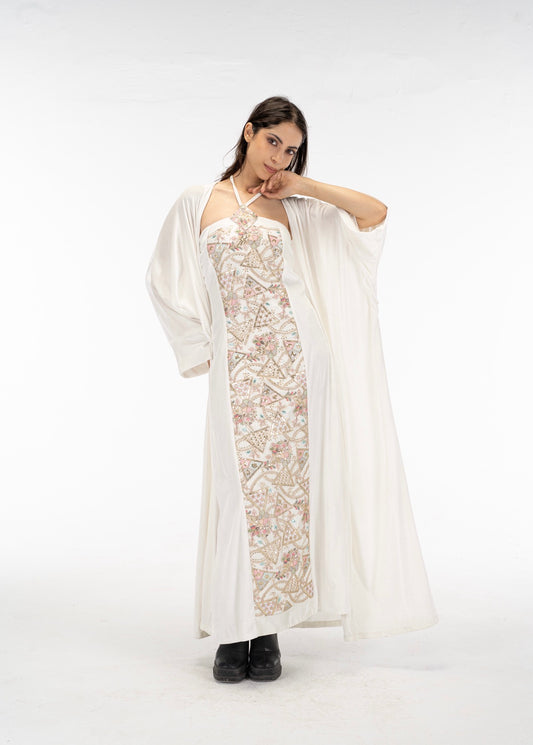 White abaya dress