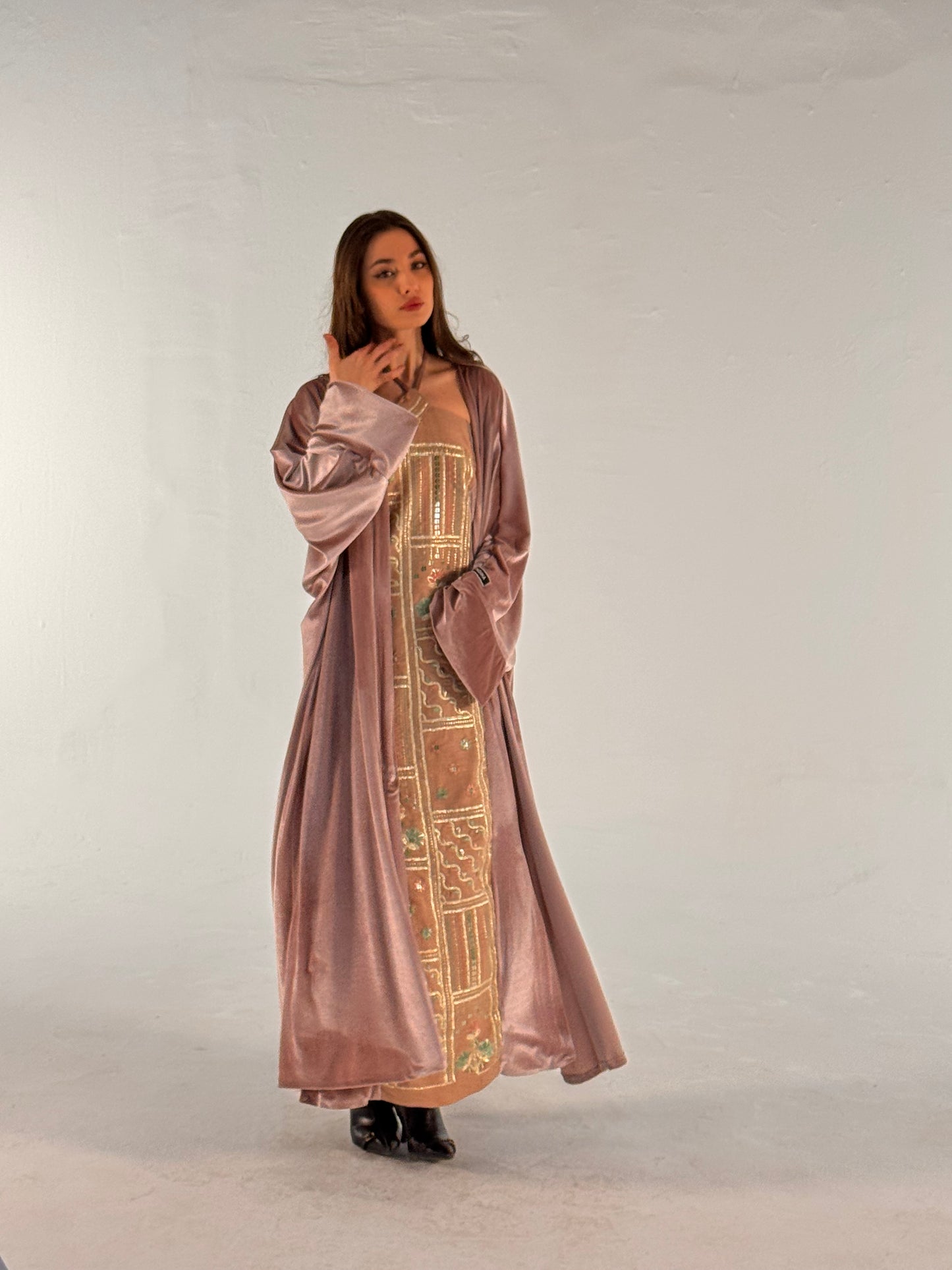 Pink abaya dress