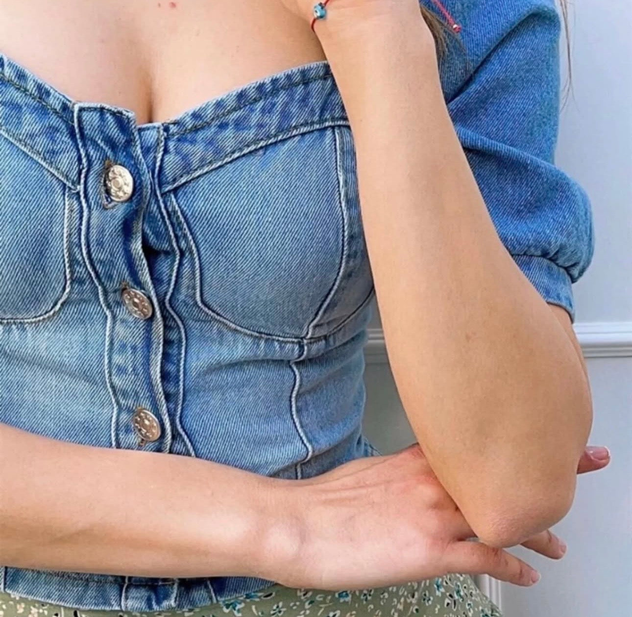 Denim top