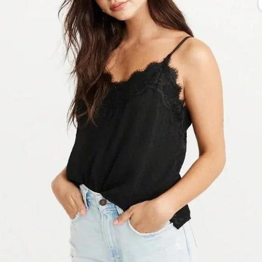 Abercrombie & Fitch Silk Lace Tank Top