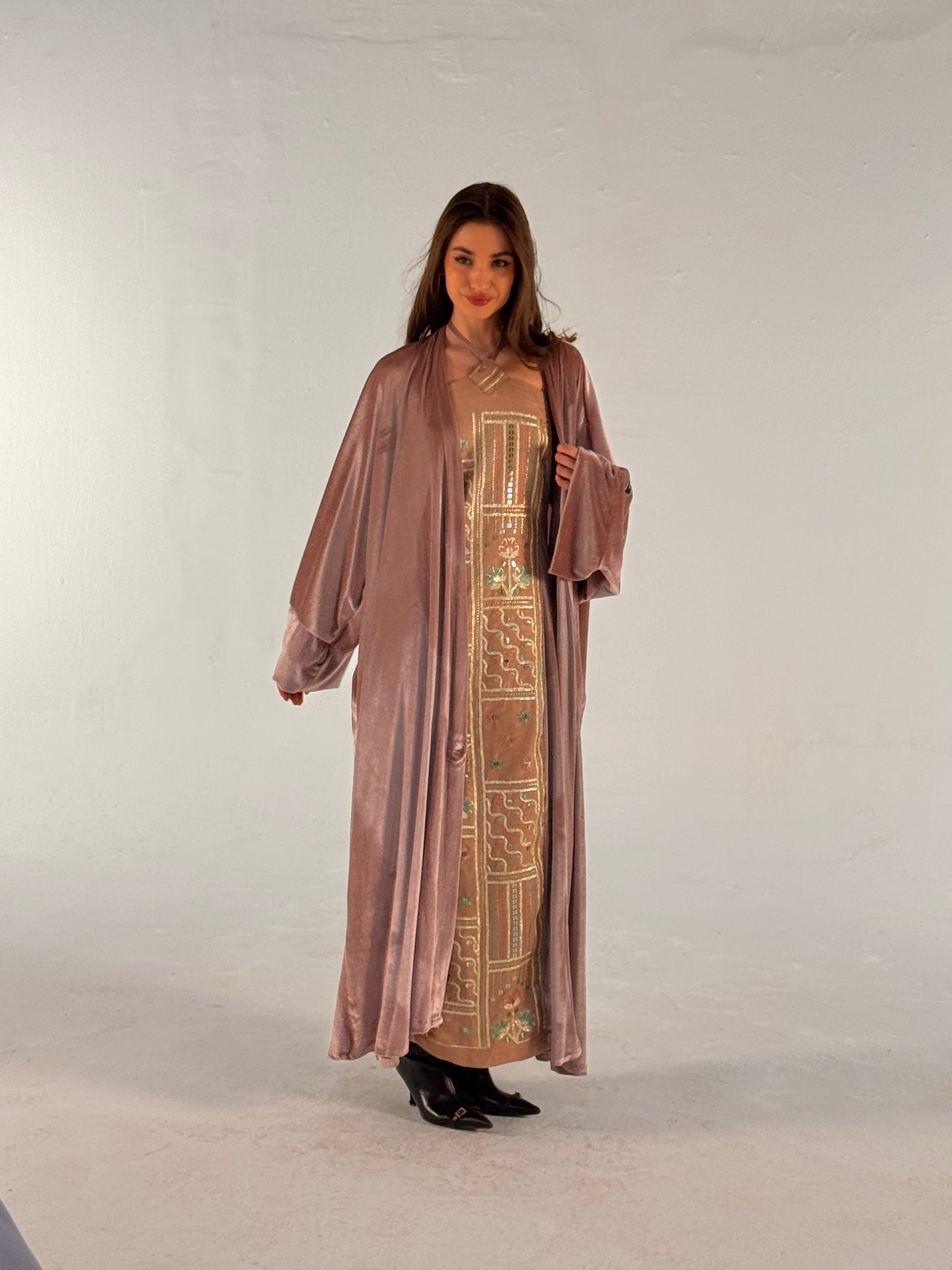 Pink abaya dress