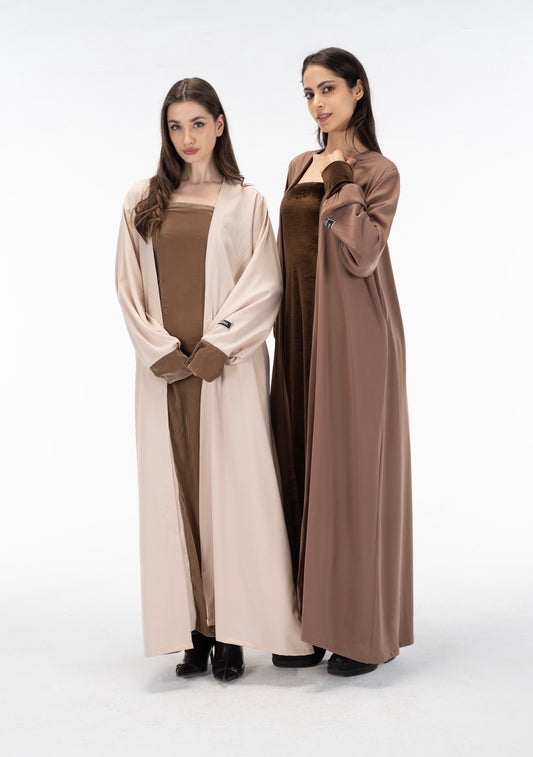 Velvet crepe dress set