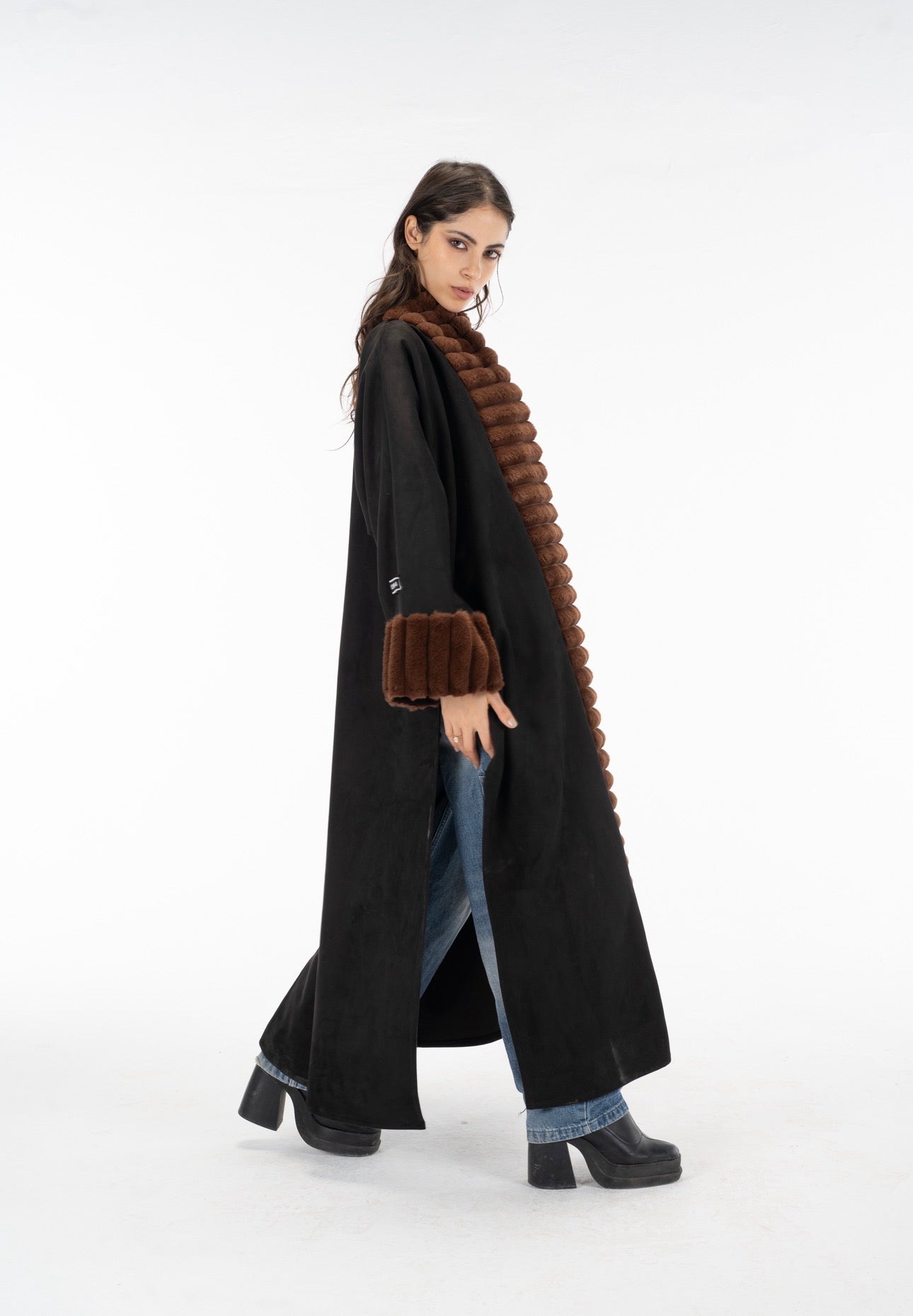 Brown Fur kuftan