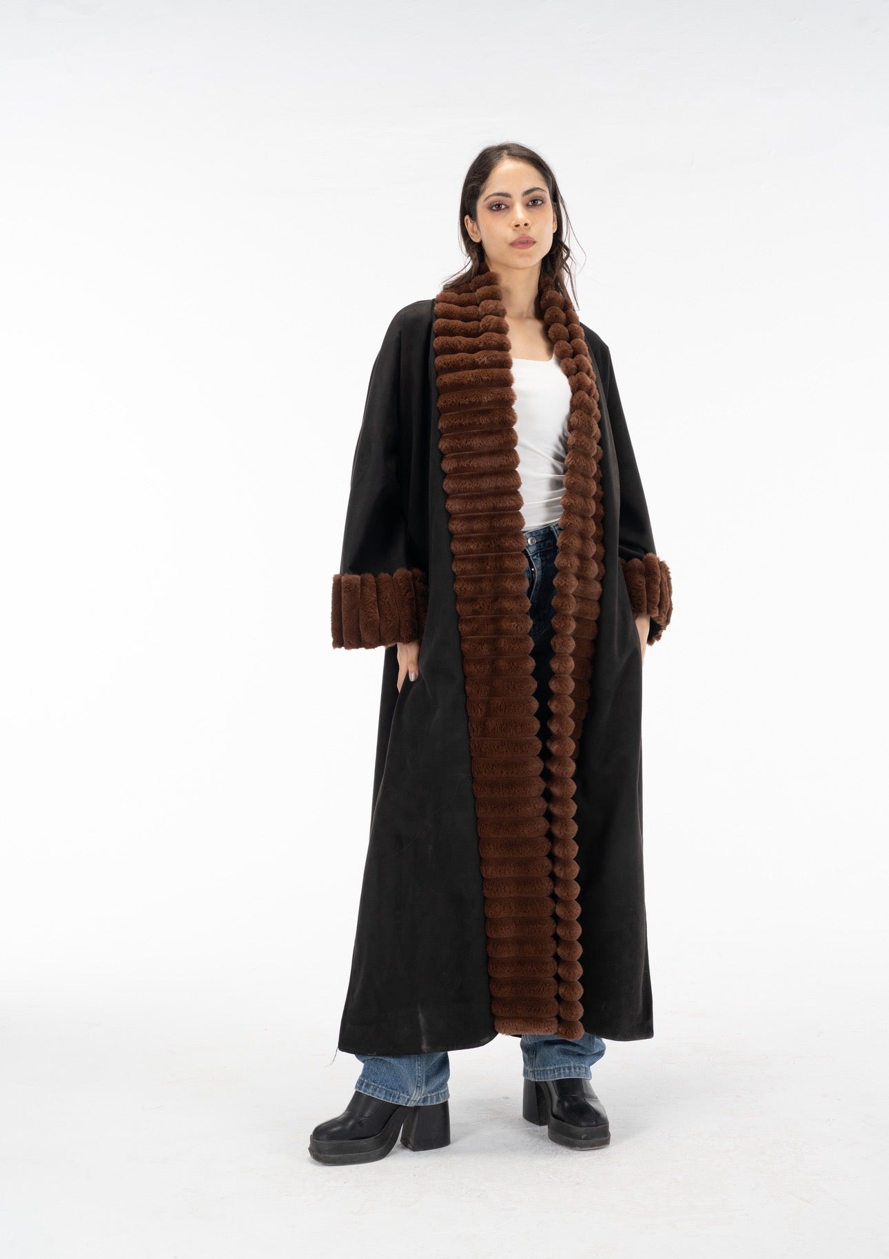 Brown Fur kuftan