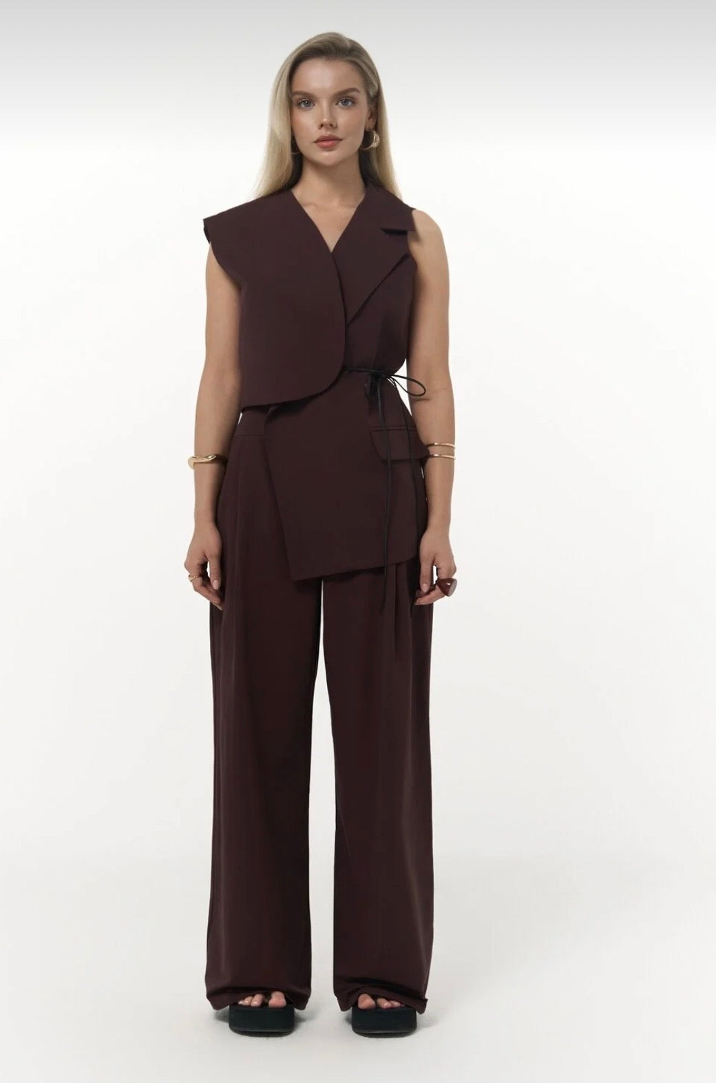 Elegant Mocha Layered Co-Ord Set