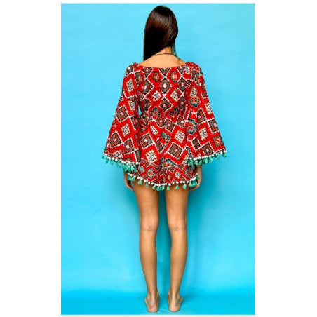 Red short jumper