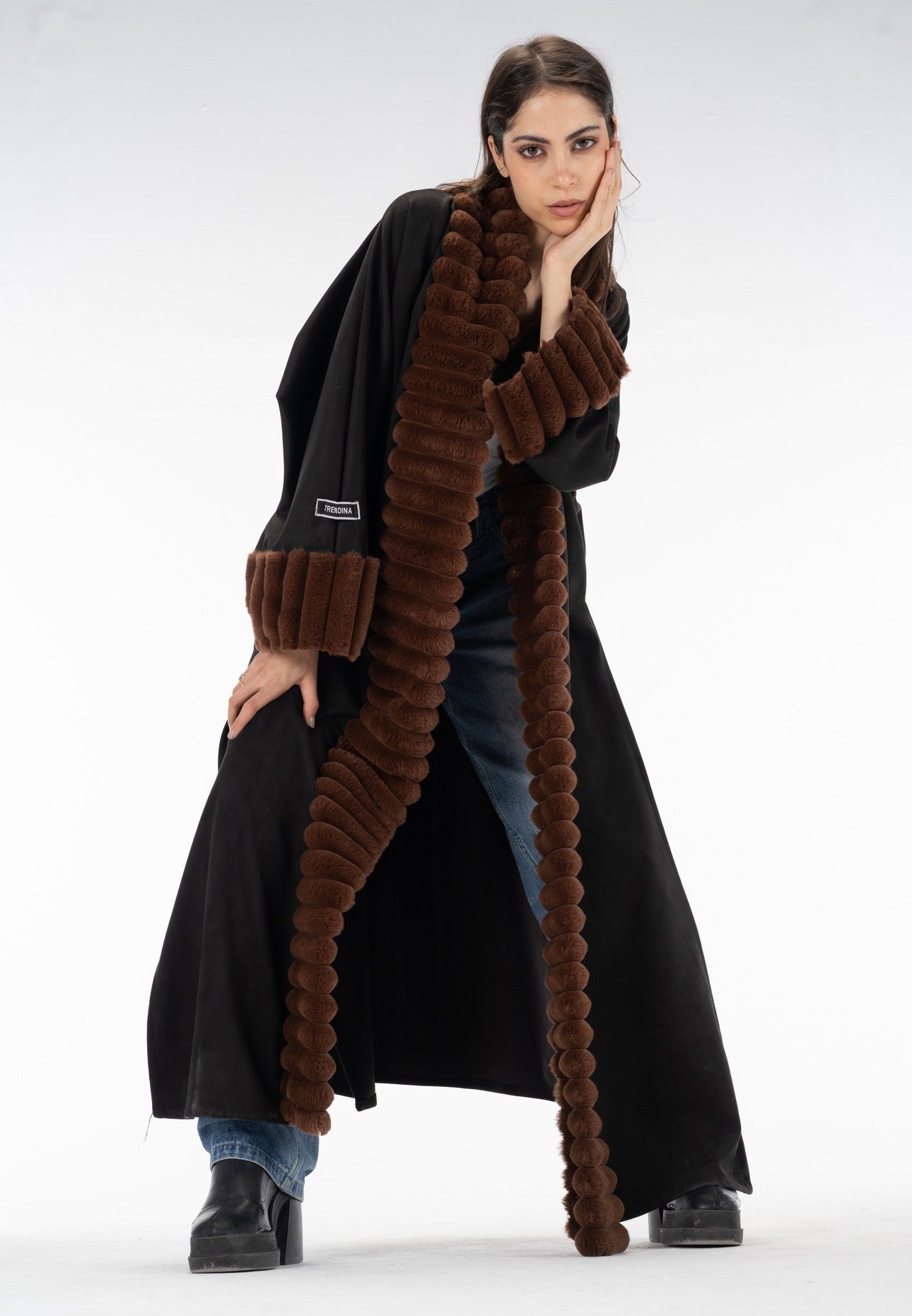 Brown Fur kuftan
