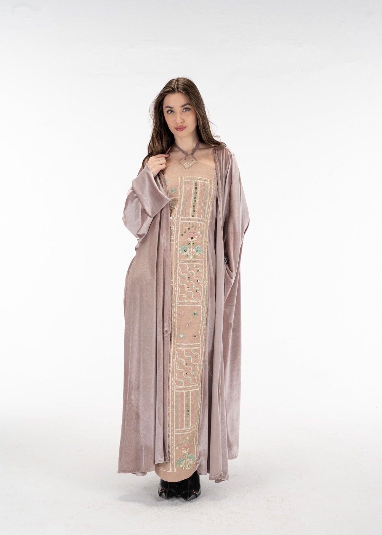 Pink abaya dress